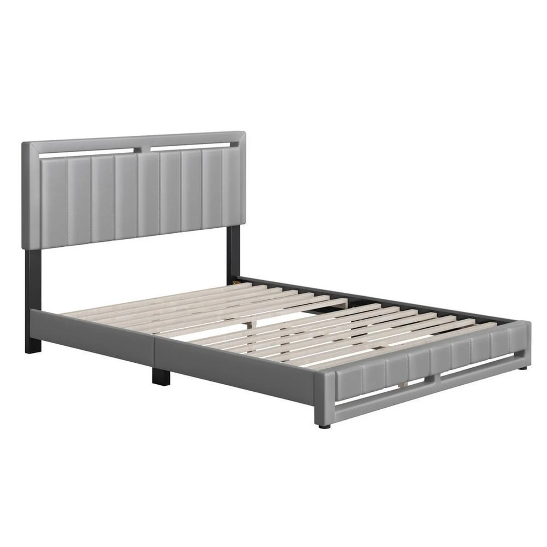 Bethel King Platform Bed - Grey