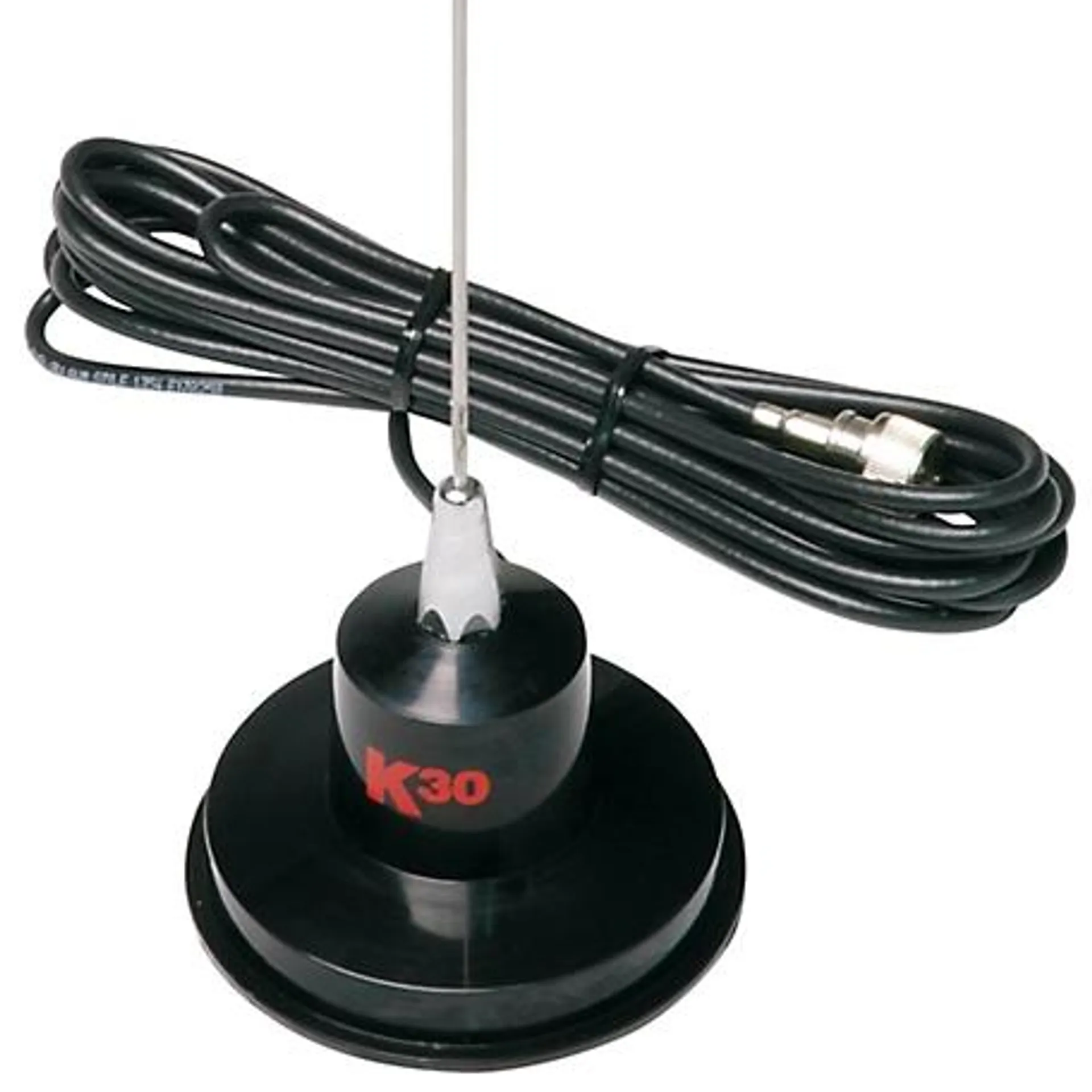 K40 Antennas & Accessories 300-Watt Magnet Mount CB Antenna Stainless Steel CB Radio Whip Antenna, 35 in.