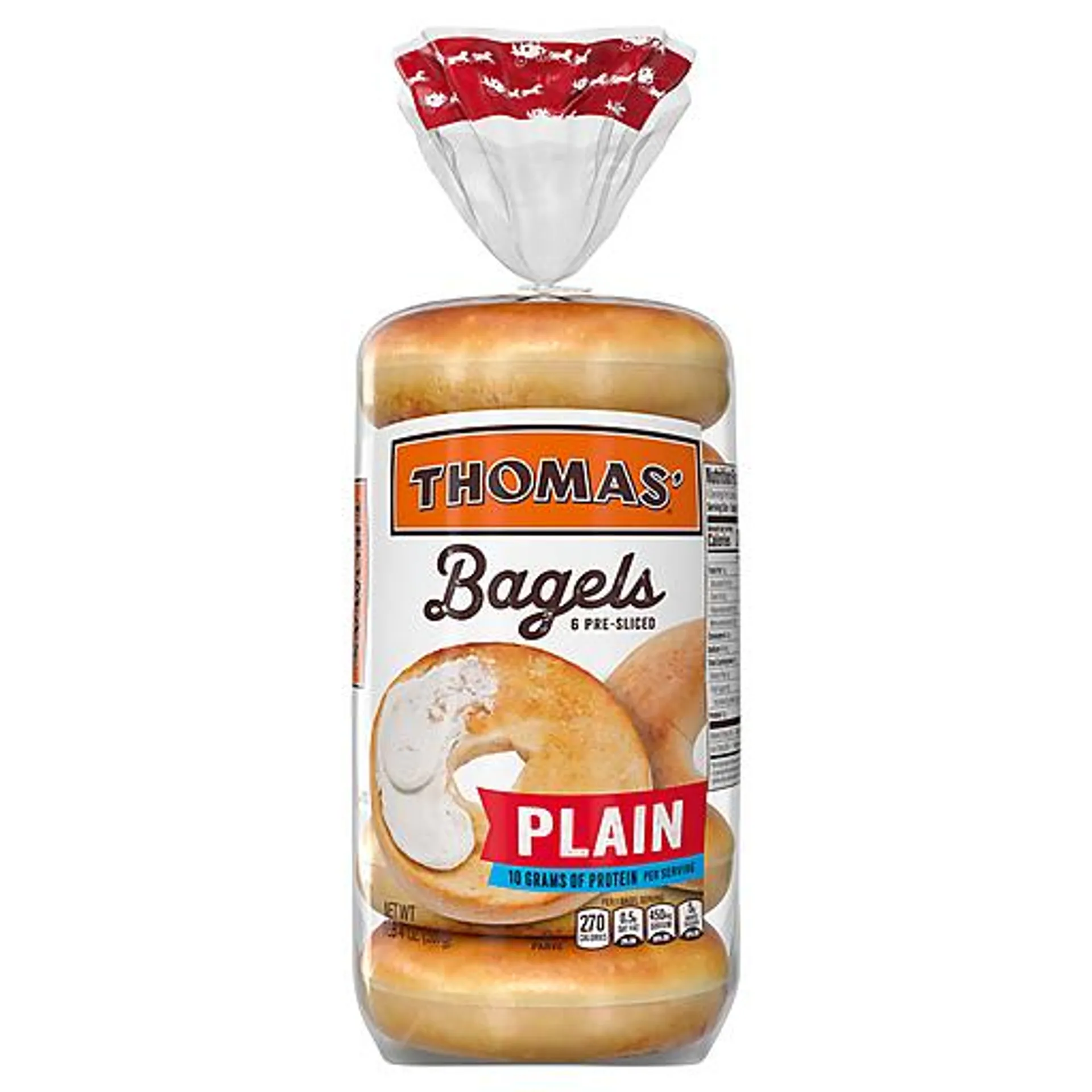 Thomas&#039; Plain Bagels 6 ct bag