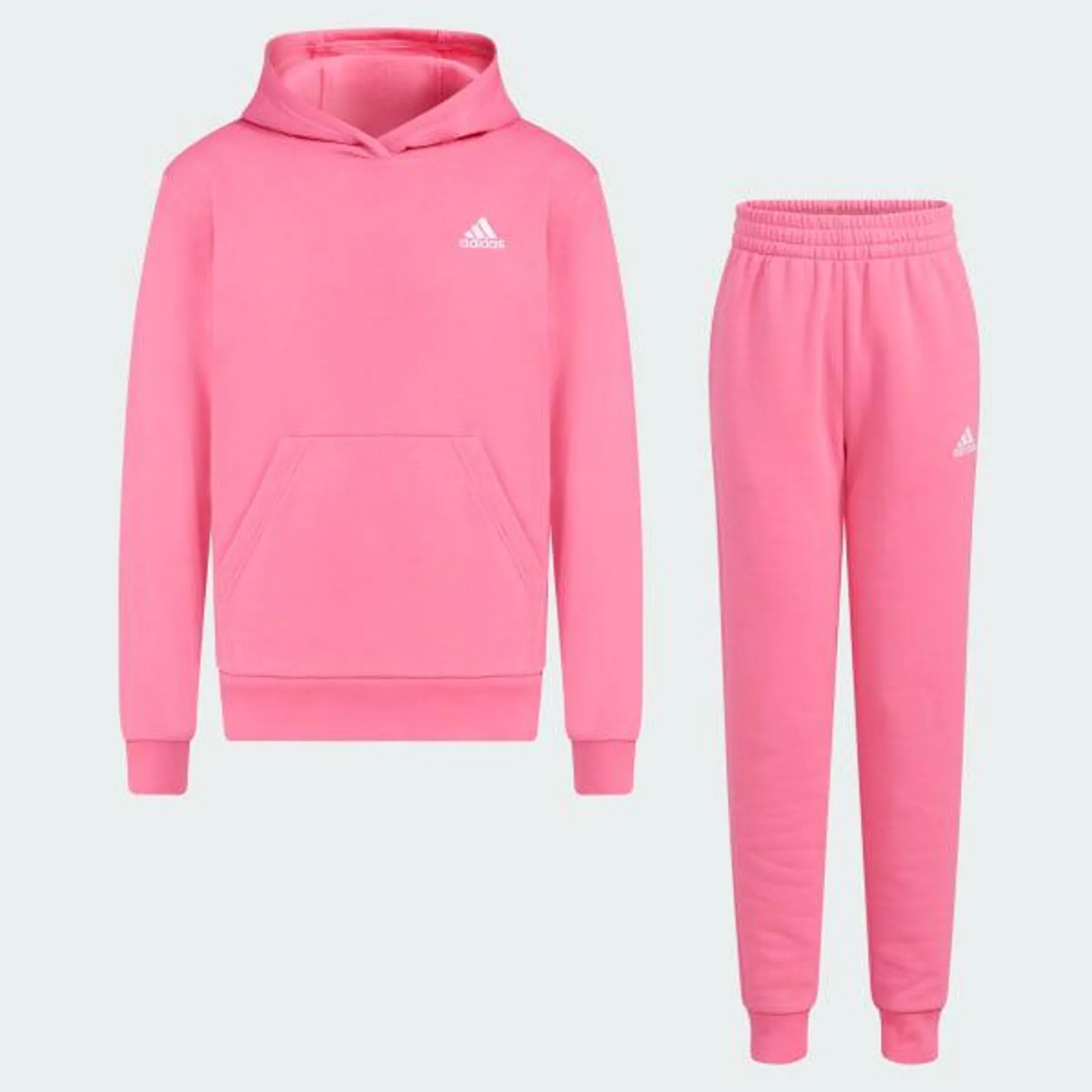 Two-Piece Long Sleeve Hooded Pullover & Elastic Waistband Jogger Set