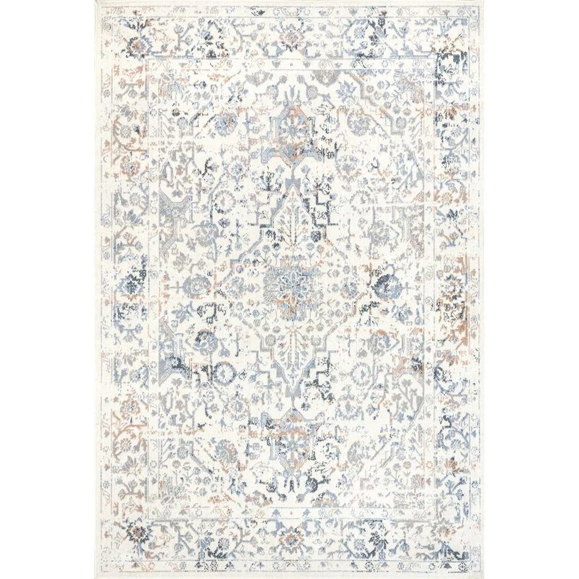 nuLOOM Everlee Faded Persian Machine Washable Area Rug