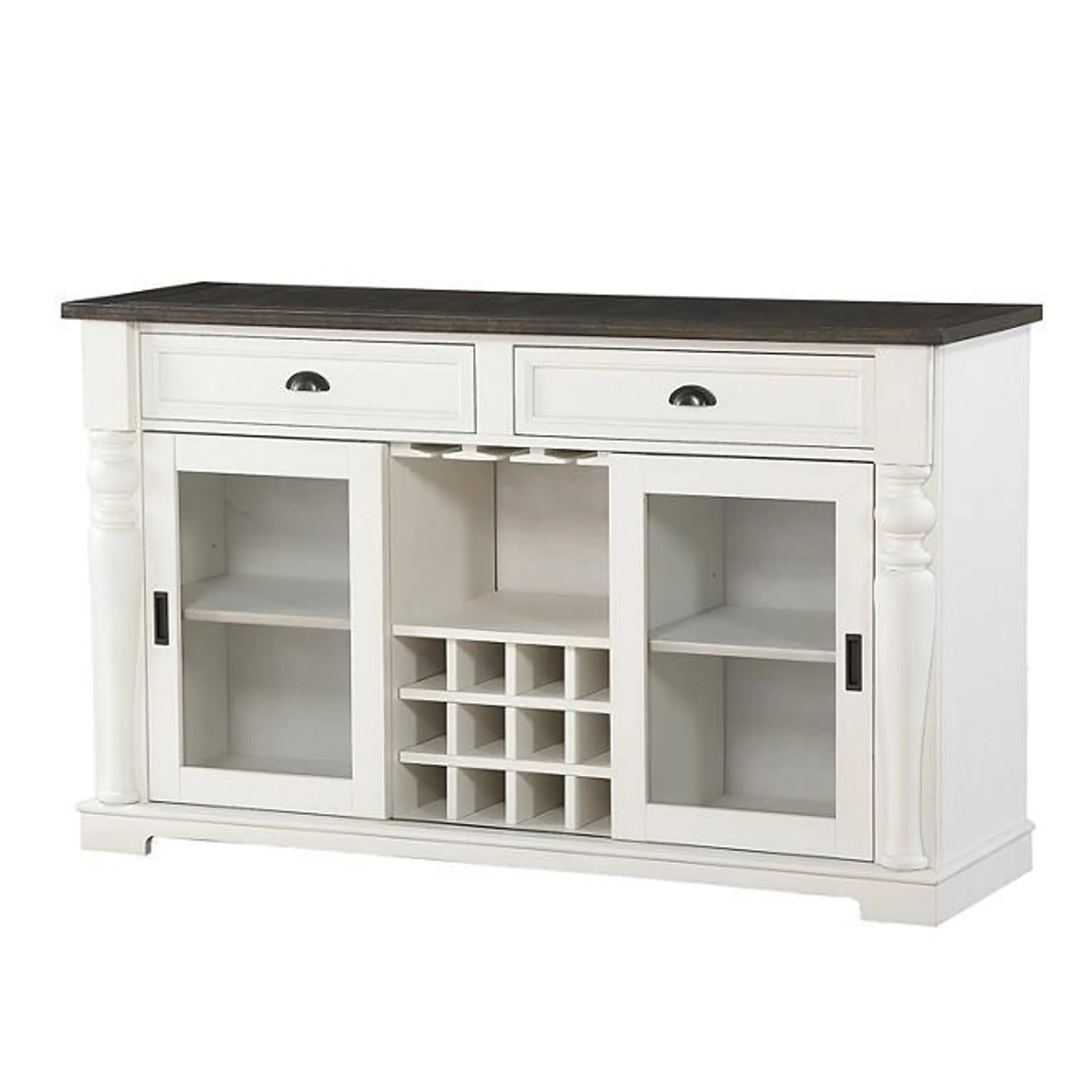 Jaiden Solid Wood Farmhouse Two-Tone Server