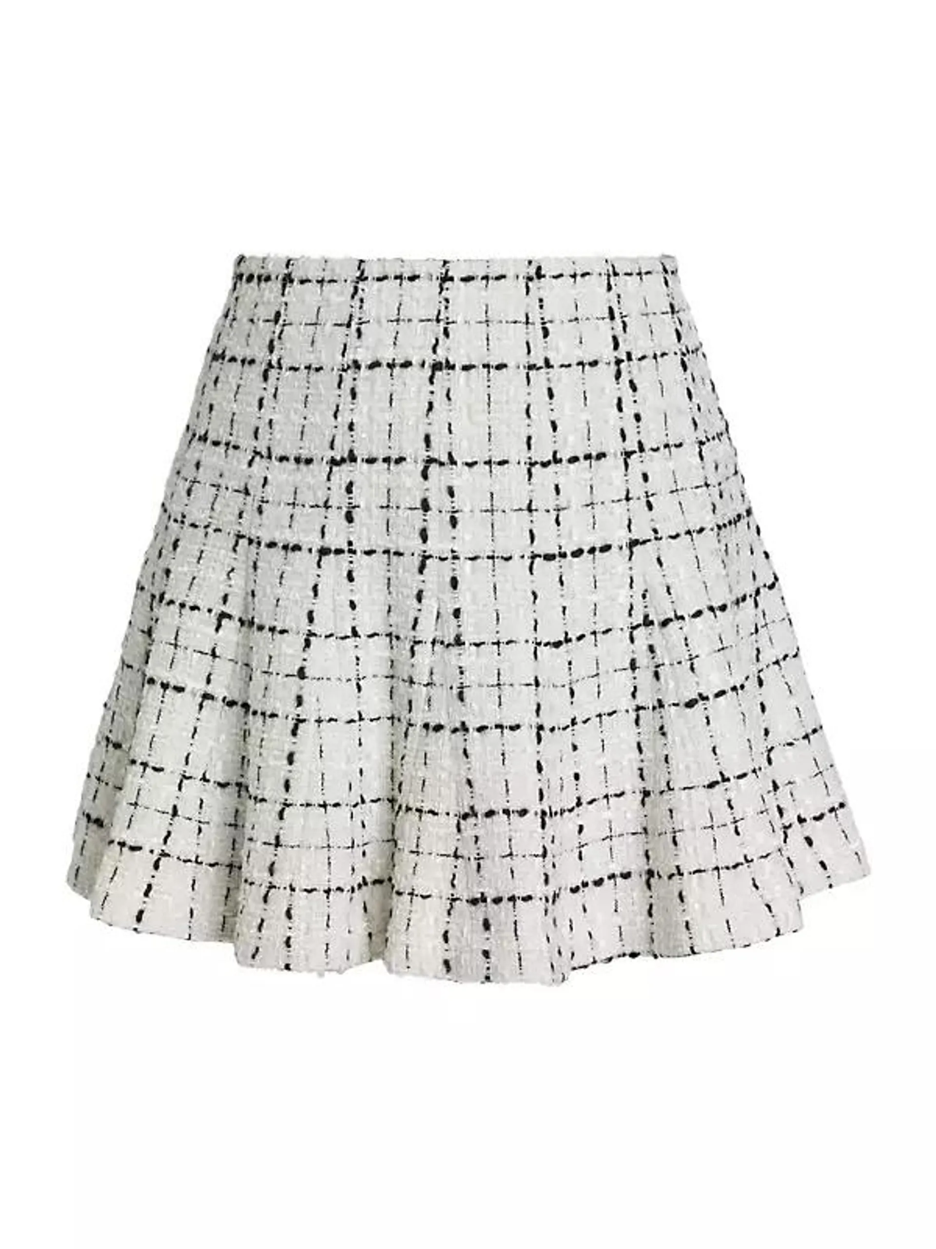 Zona Godet Tweed Miniskirt