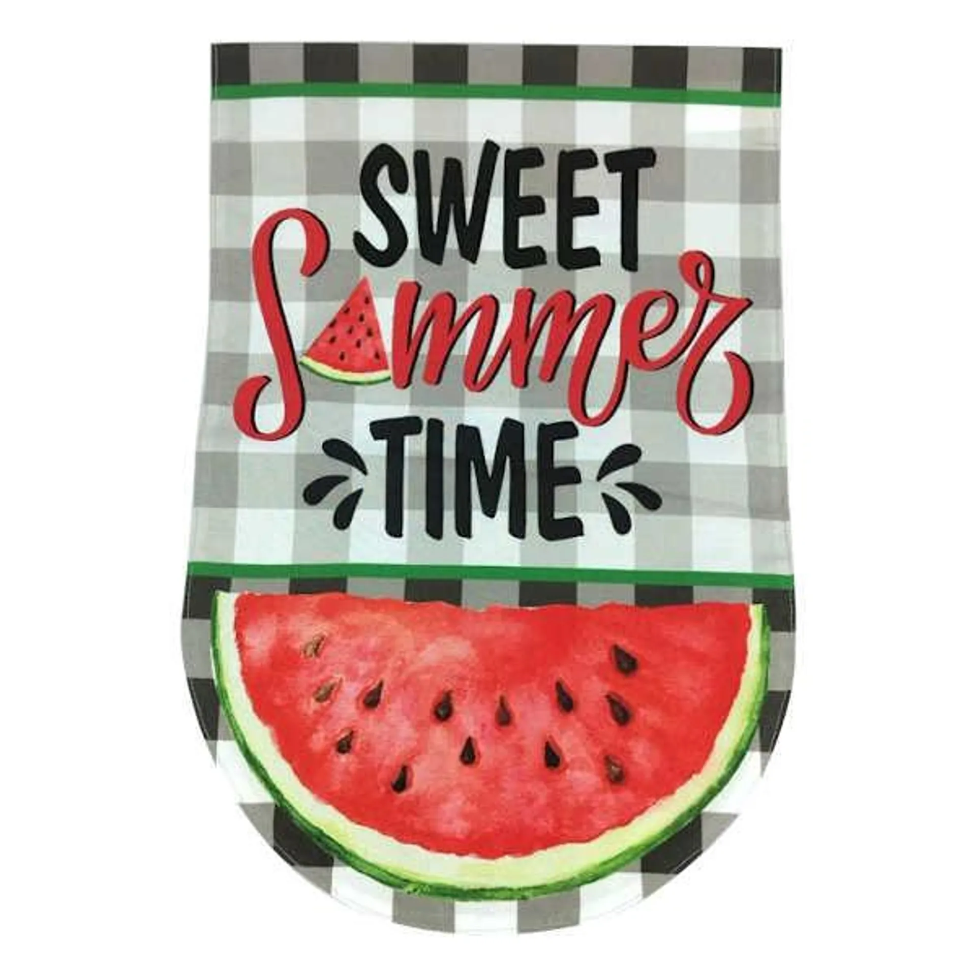 Sweet Summer Time Watermelon Garden Flag, 18"