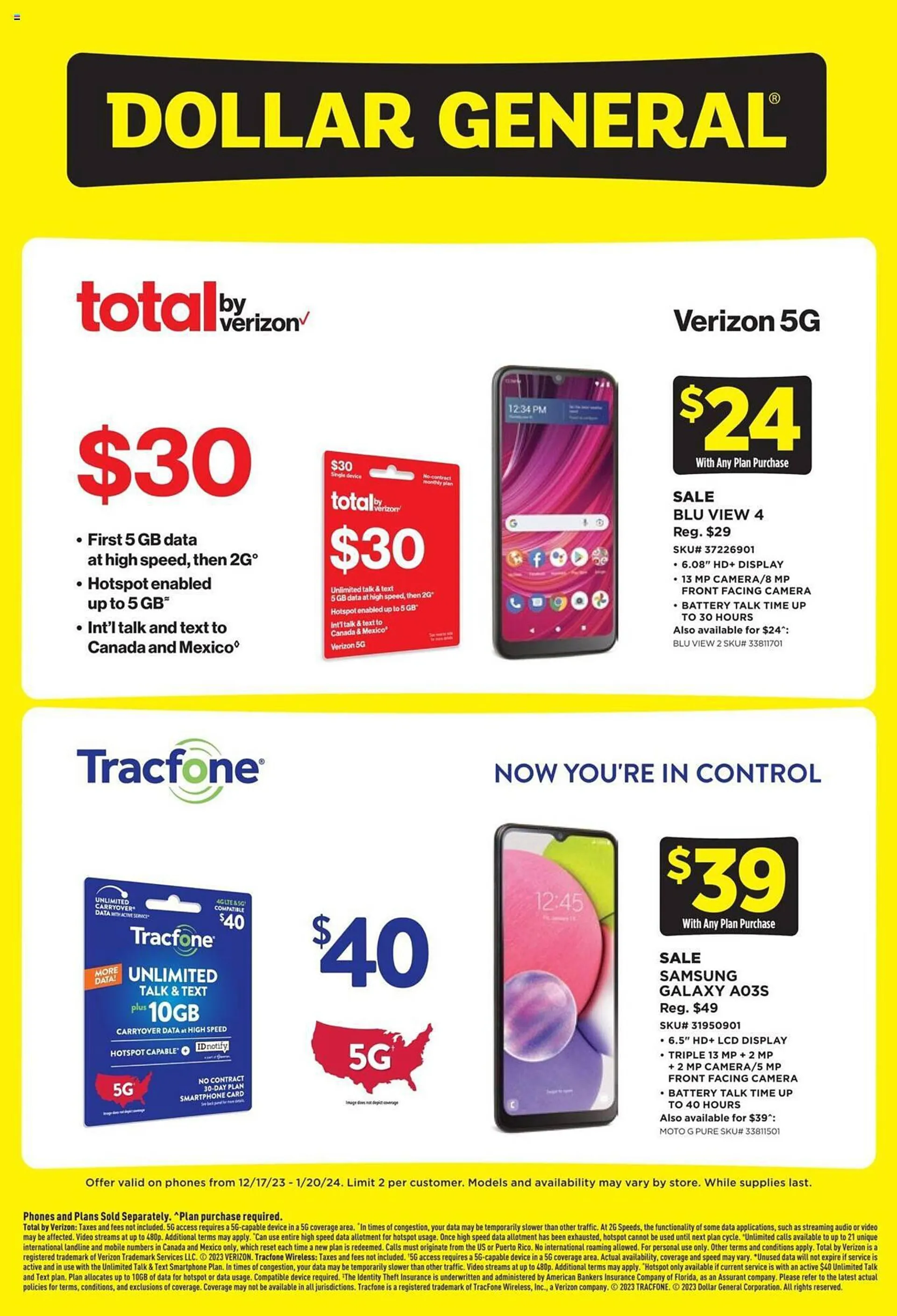 Weekly ad Dollar General Weekly Ad from December 17 to January 20 2024 - Page 1