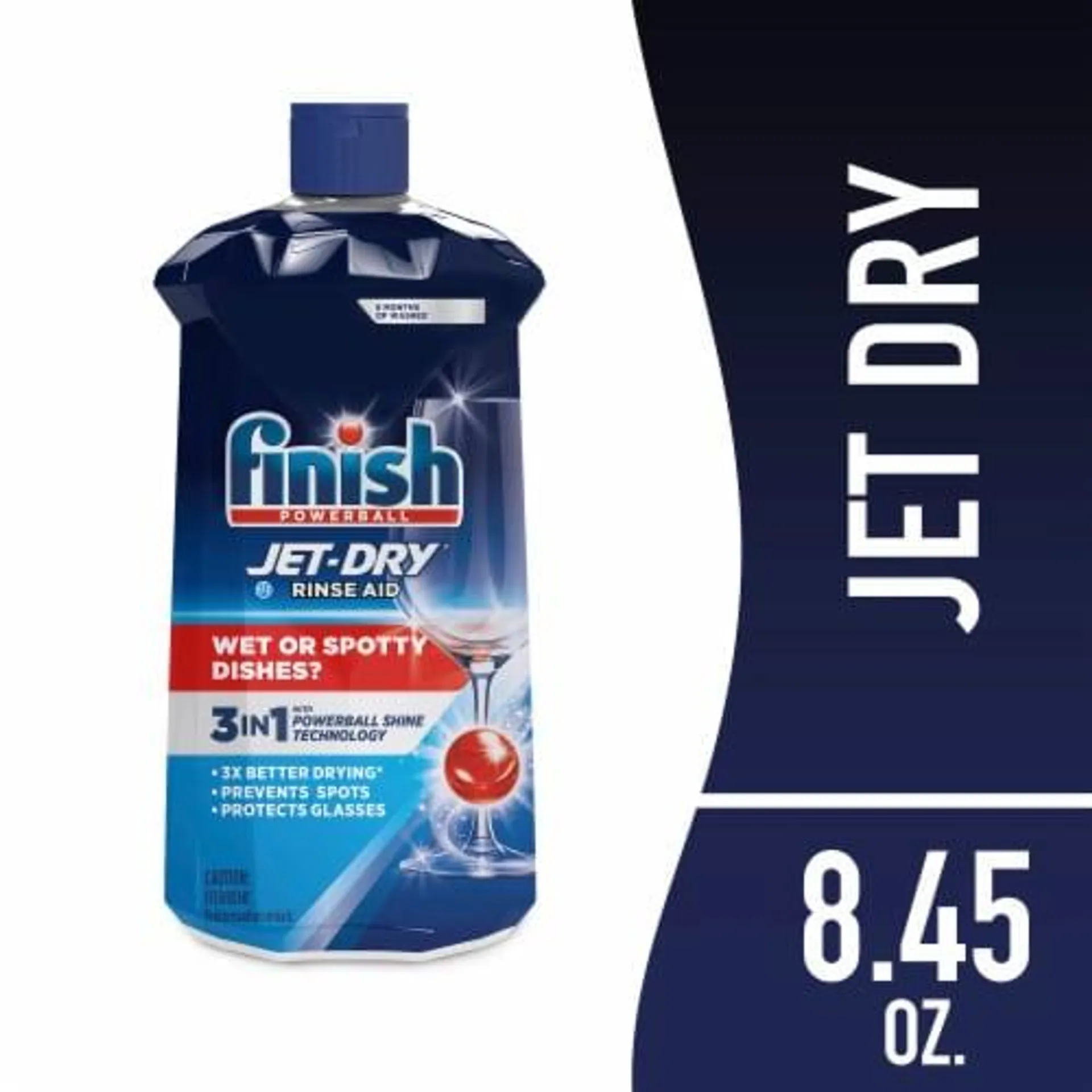 Finish Jet Dry Rinse Aid, Dishwasher Drying Agent, 8.45 fl oz