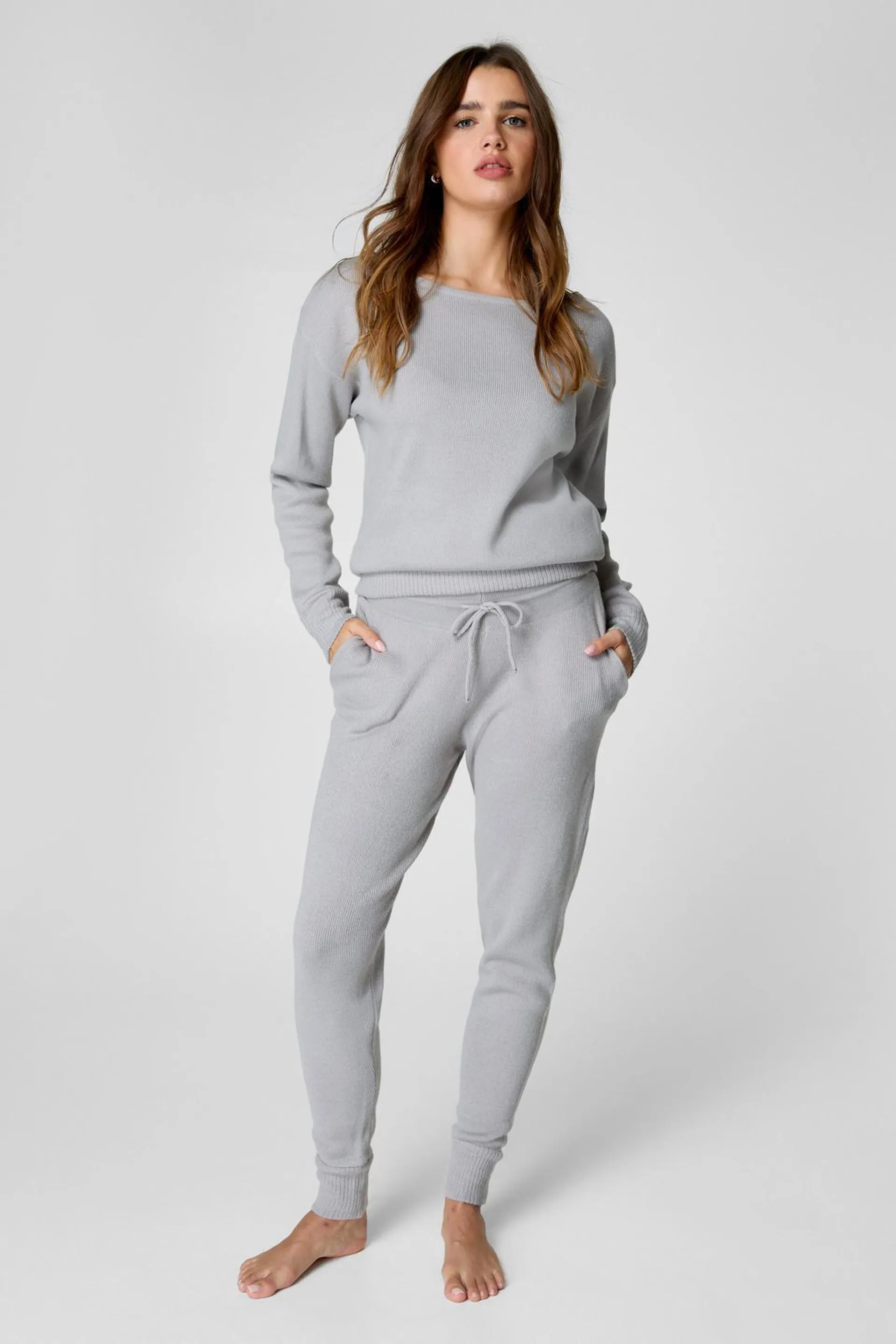 Knitted Drop Shoulder Jogger Set