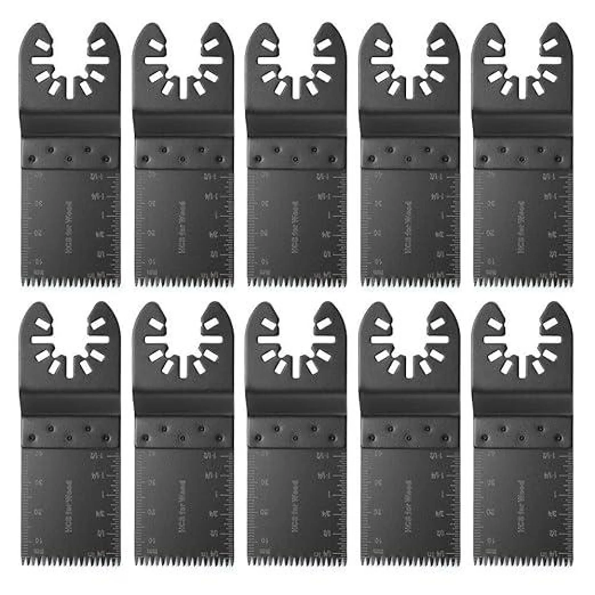 10pcs 35mm High Carbon Steel Saw Blades,Oscillating Multitool Quick Release Japan Precise Long Tooth Saw Blades for Dewalt, Stanley, Black Decker