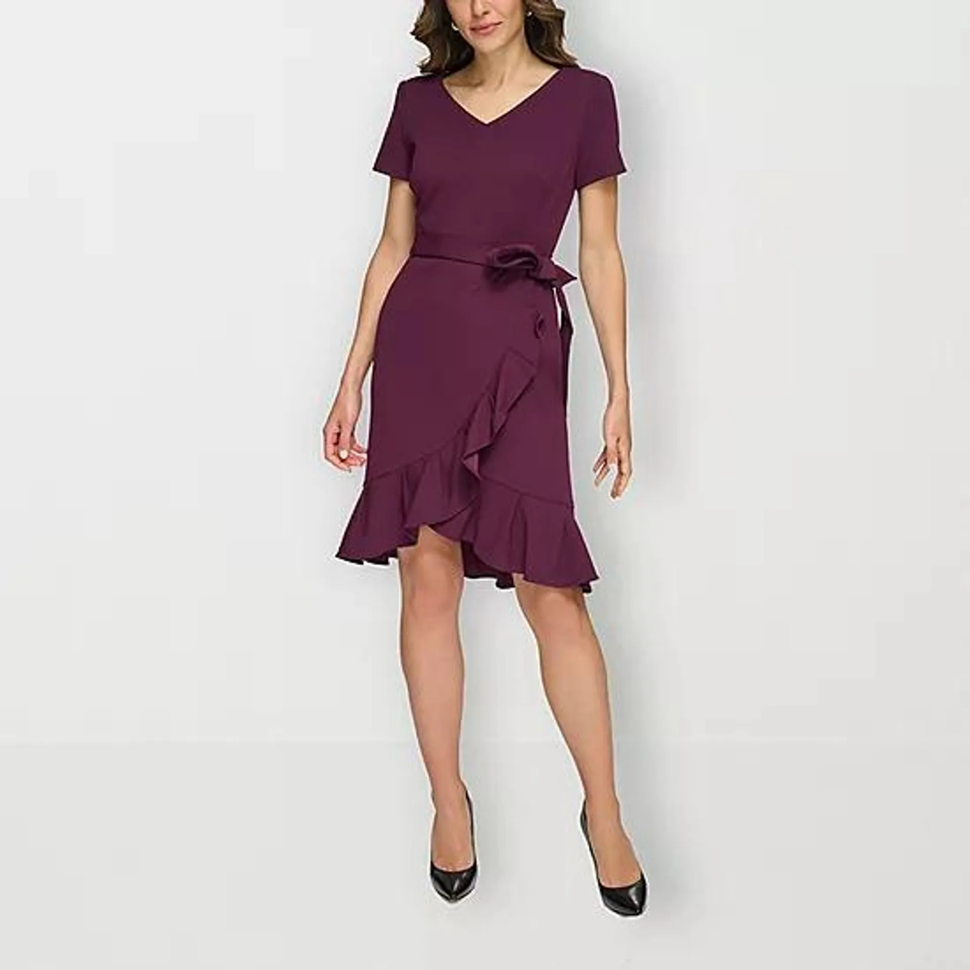 Marc New York Short Sleeve Fit + Flare Dress