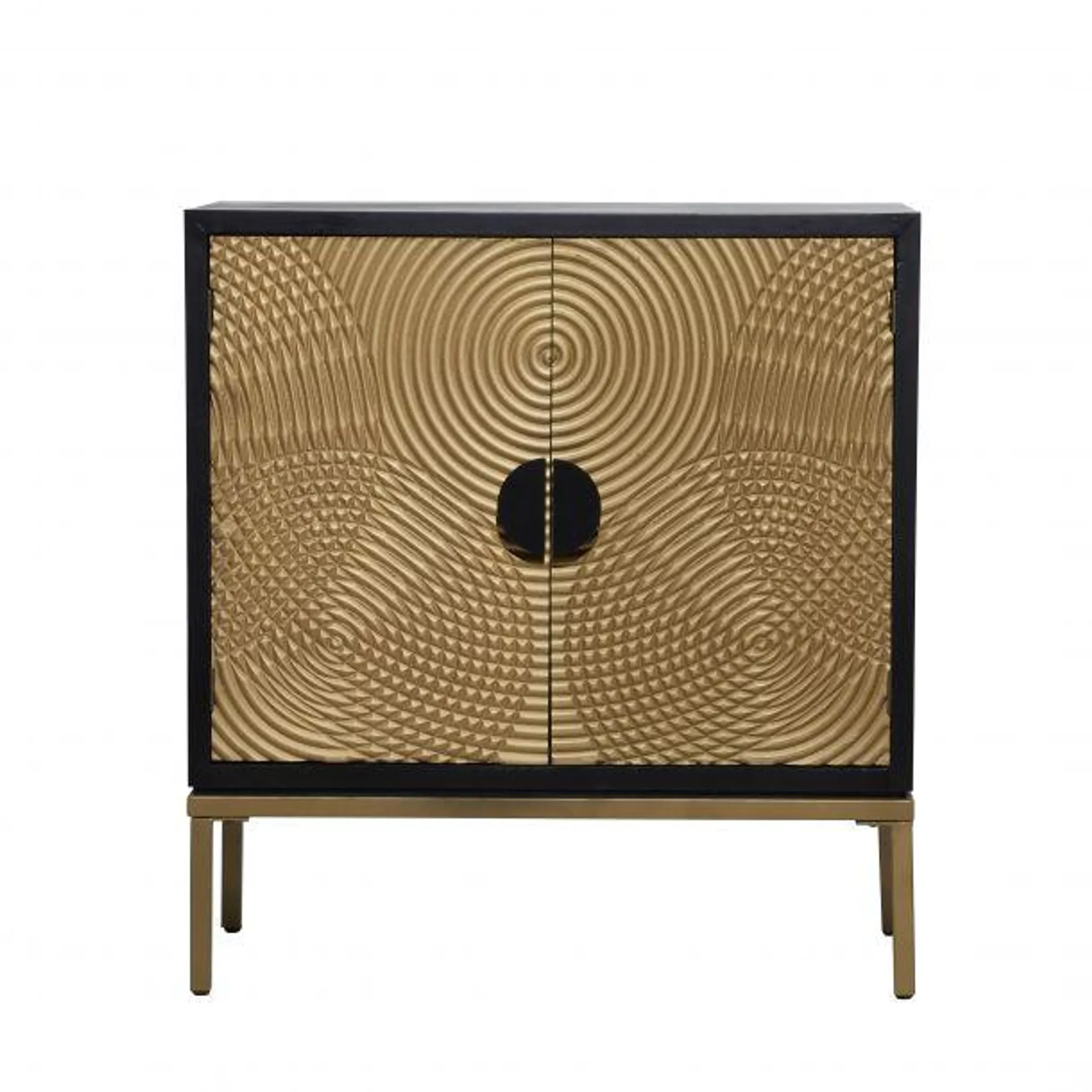 Contemporary 30" X 33" Wood Cabinet with 1 Shelf and 2 Door by Marisol + Daisy - Bronze