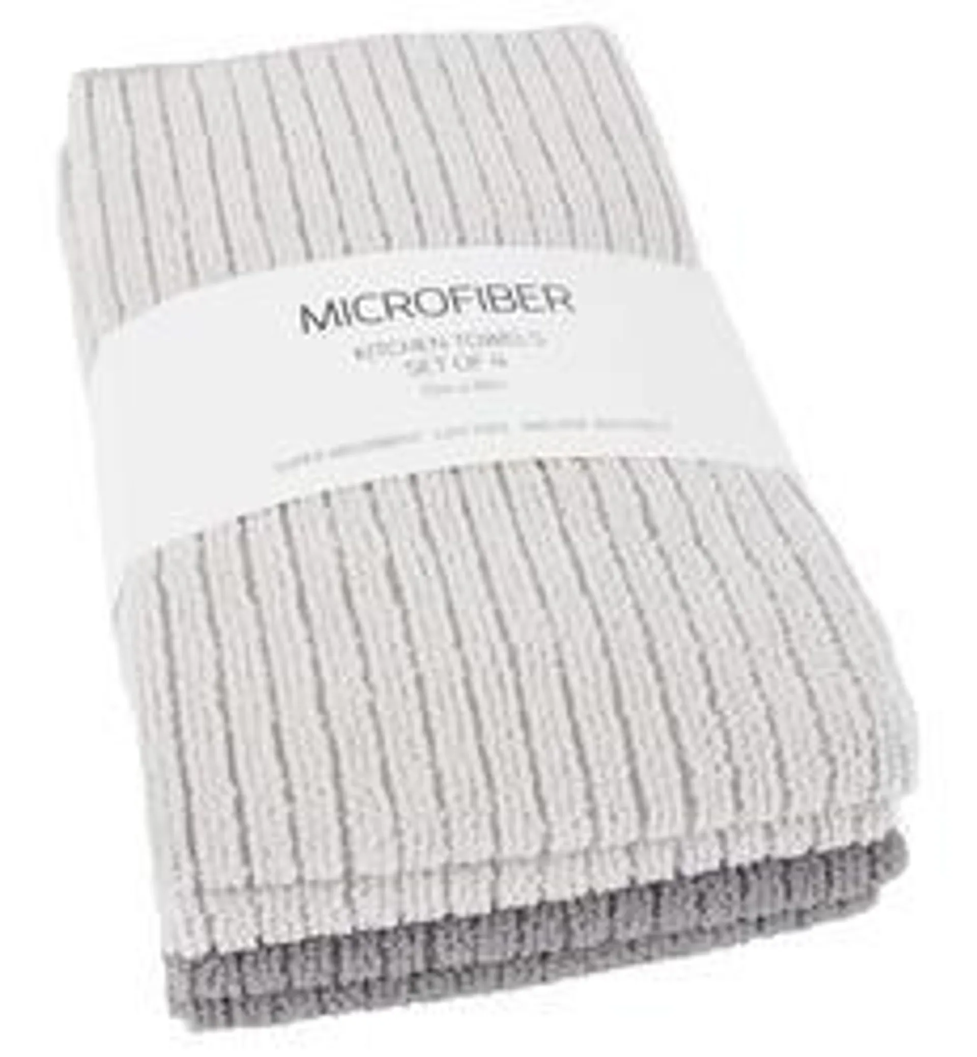 Set of 4 Microfiber Kitchen Towel - Gray