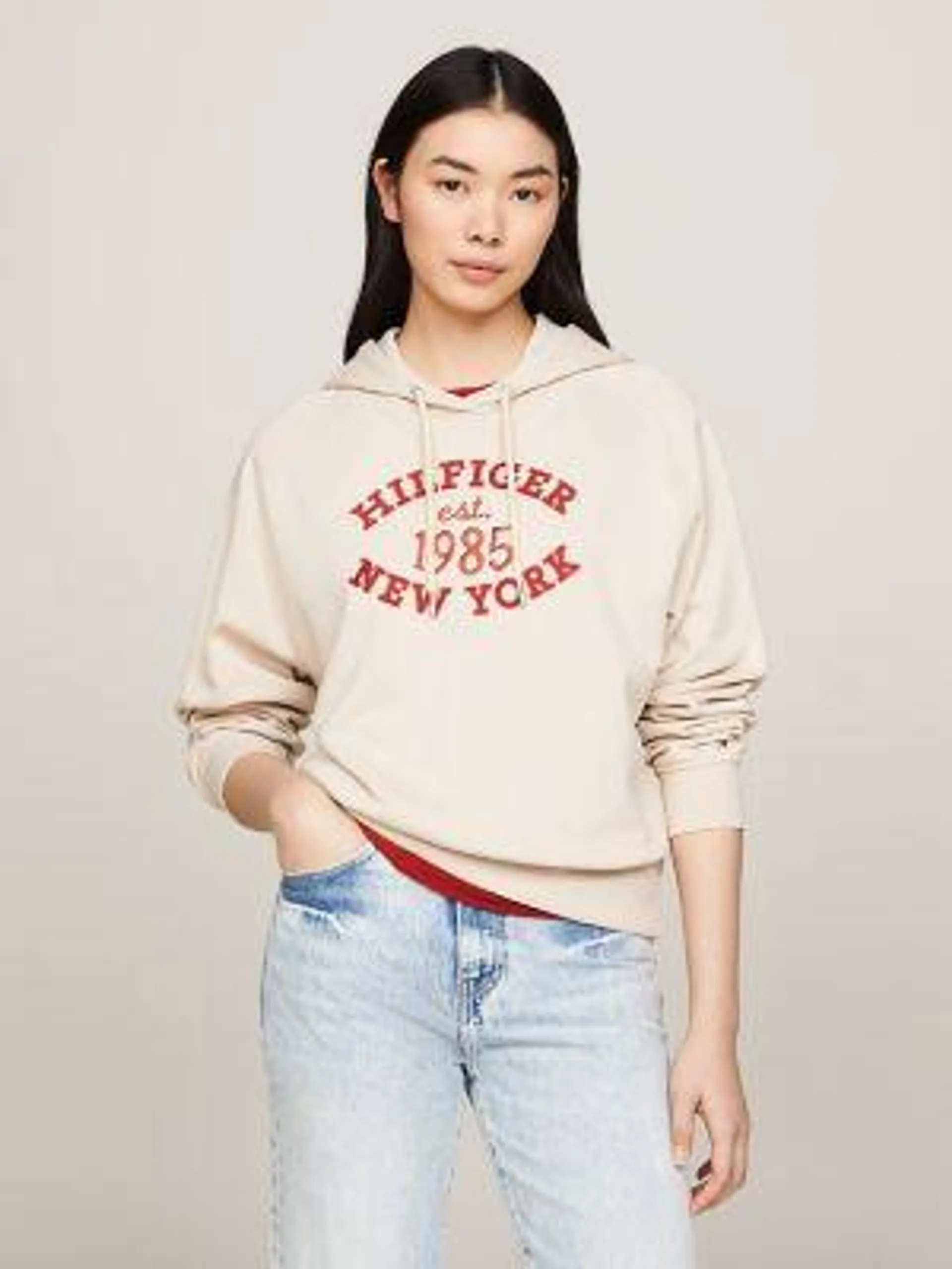 Hilfiger 1985 Logo Raglan Sleeve Hoodie