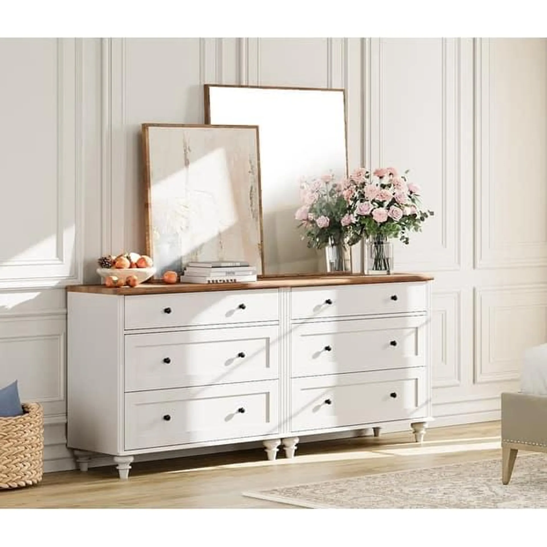 Dresser for Bedroom with 3 Drawer, Accent Kids Dresser Storage Cabinet