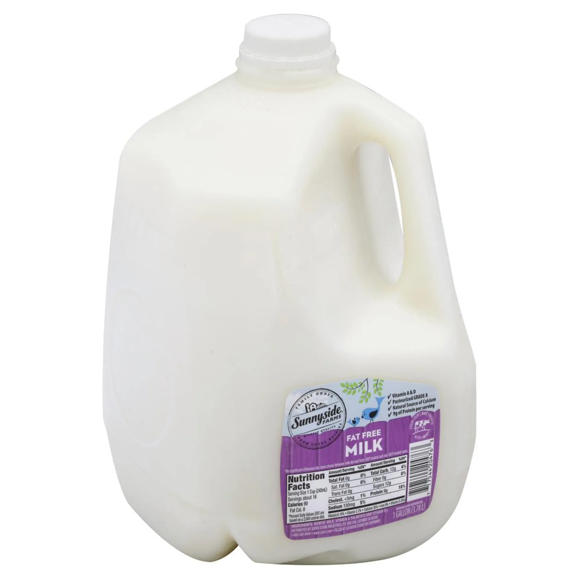 Sunnyside Farms Milk, Fat Free