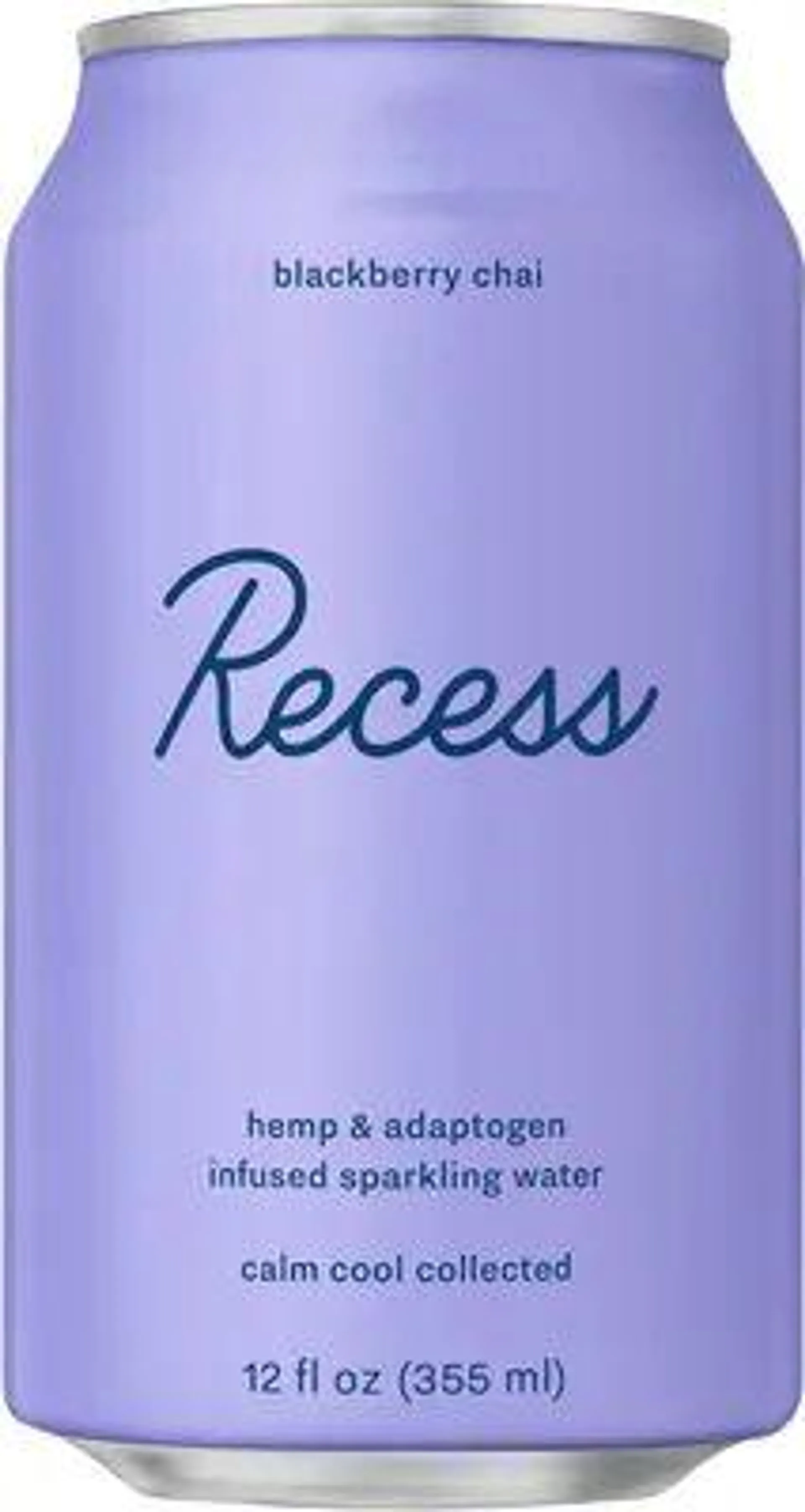 Recess Blackberry Chai Sparkling Water Infused with Hemp