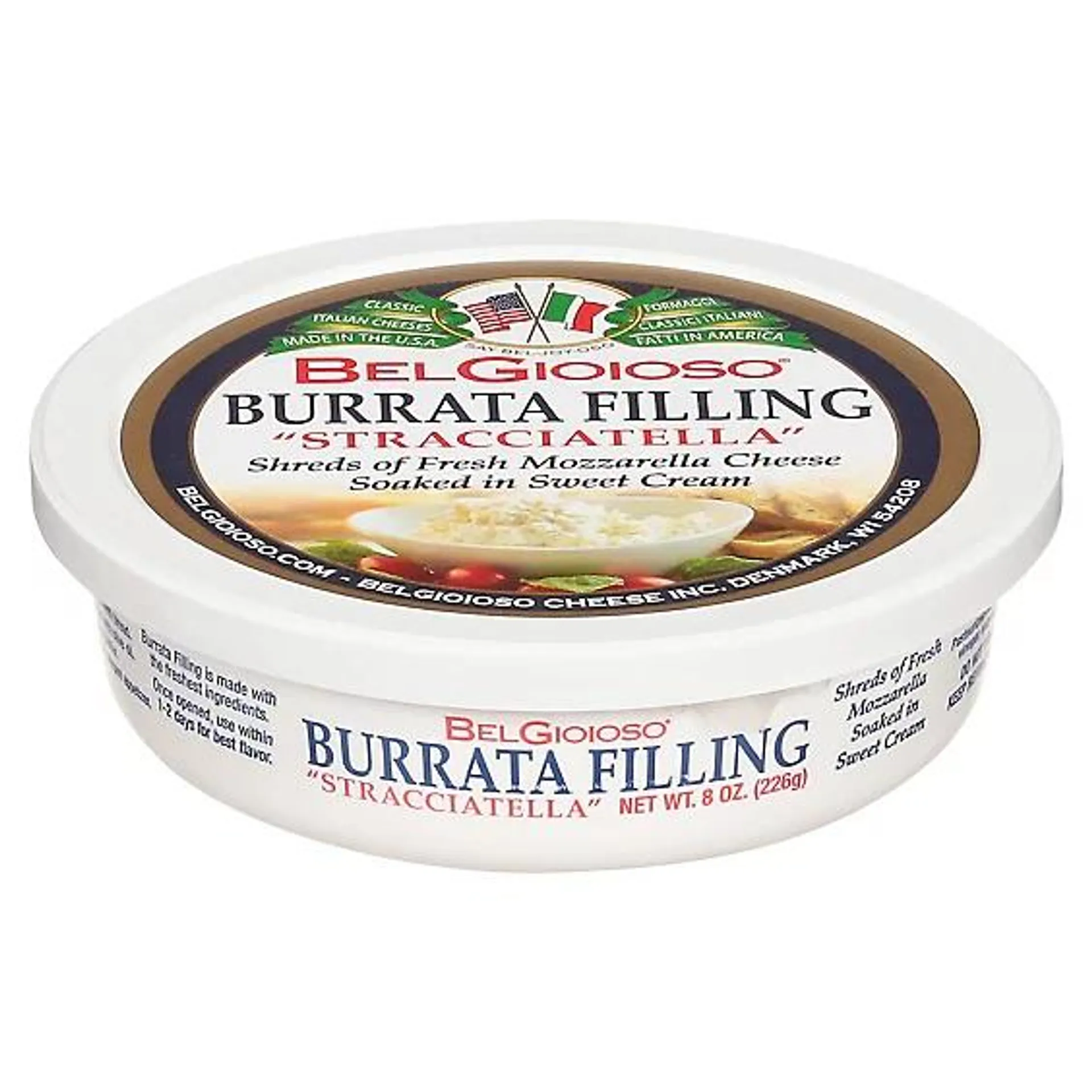 BelGioioso Fresh Stracciatella Burrata Filling Cup - 8 Oz