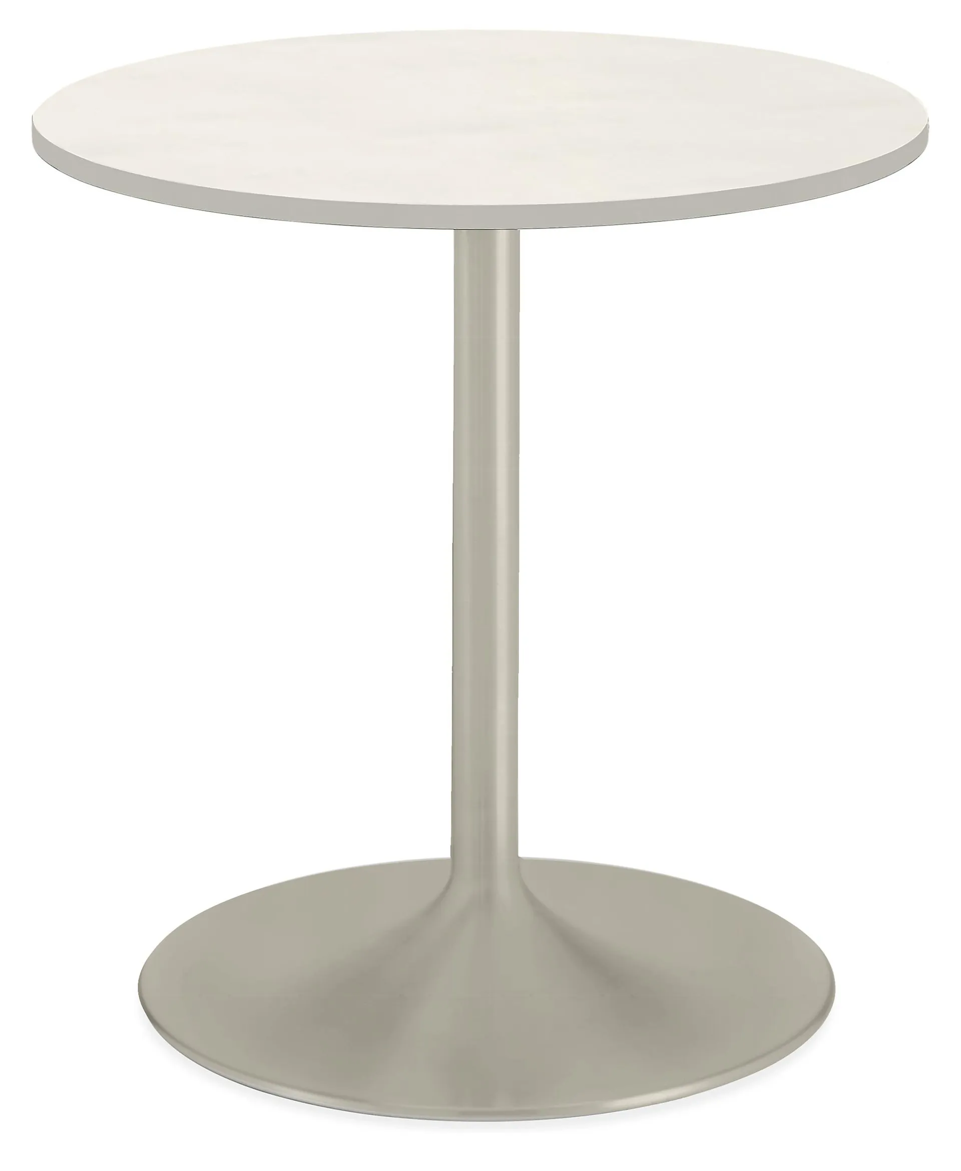 Aria 27 diam Round Outdoor Table w/Taupe Base & White Quartz Top