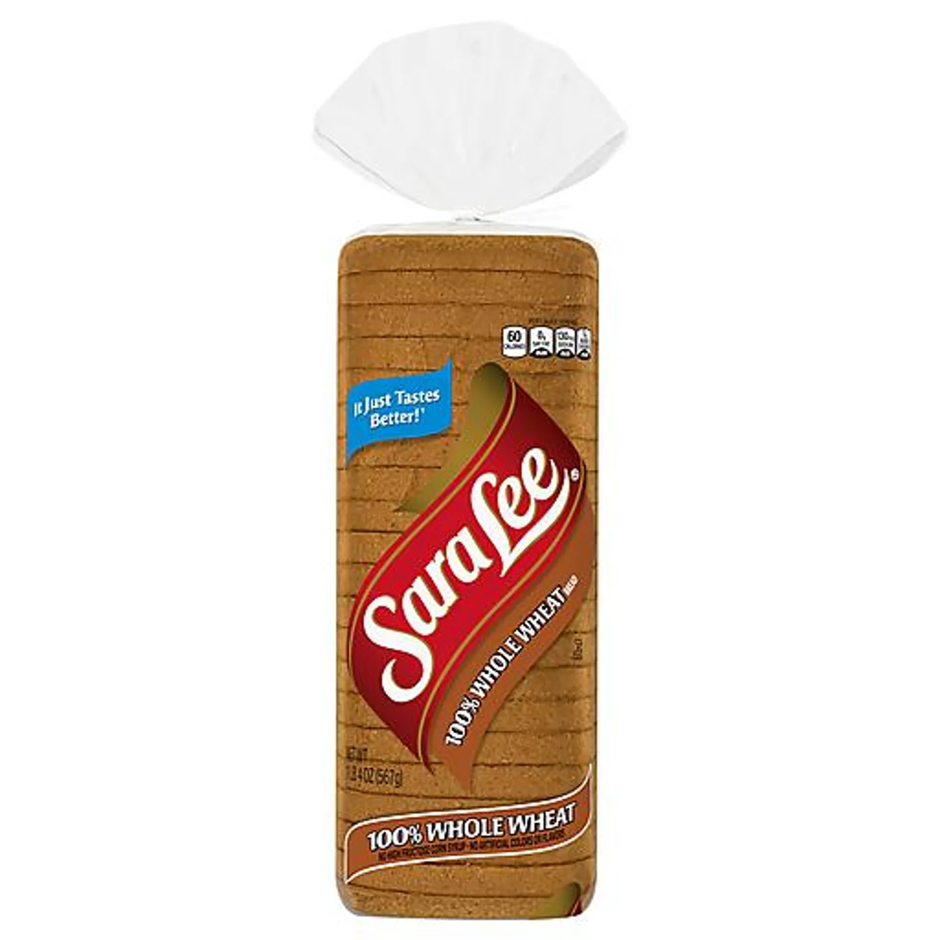 Sara Lee Bread, 100% Whole Wheat 20 oz