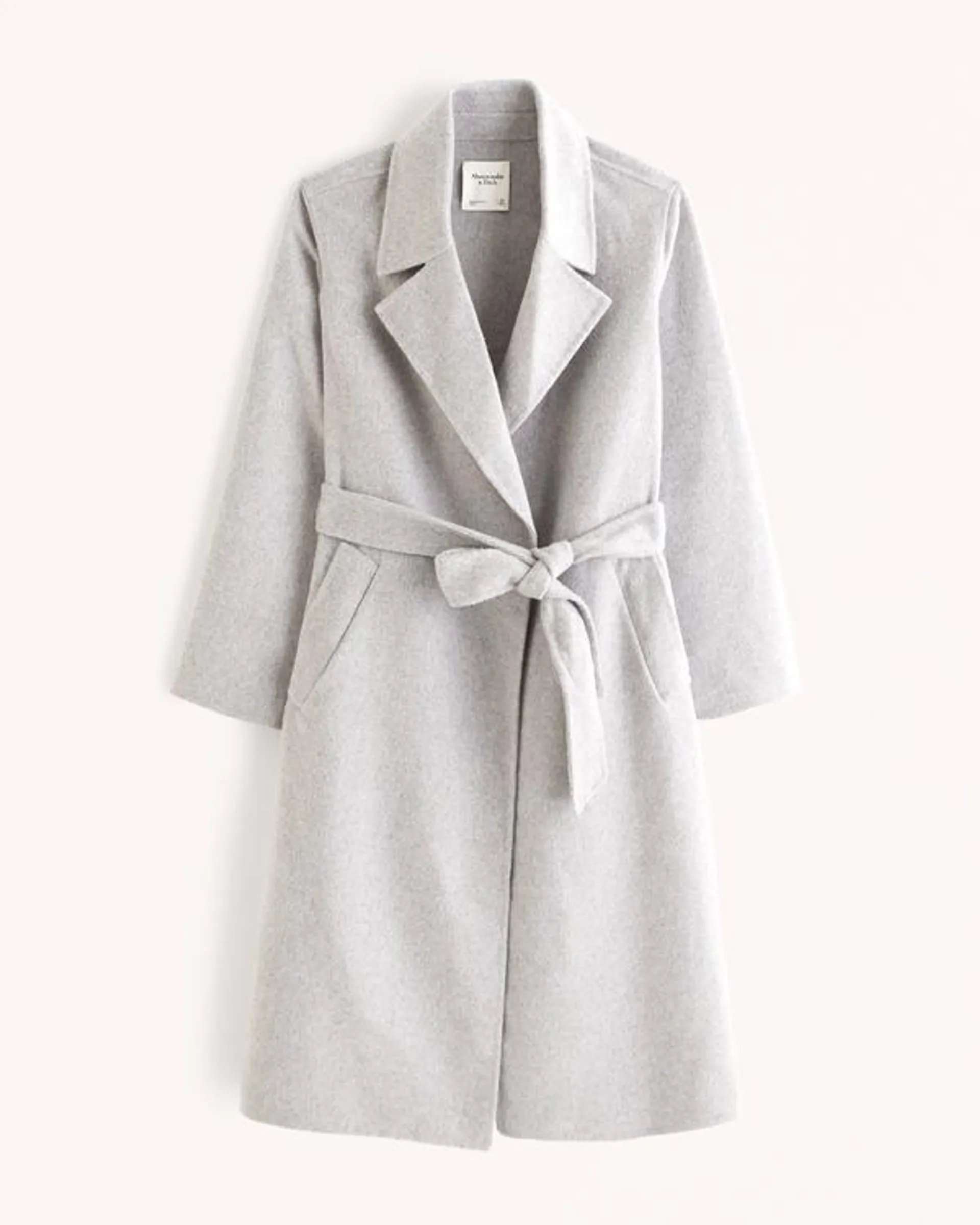 Double-Cloth Belted Wool-Blend Coat