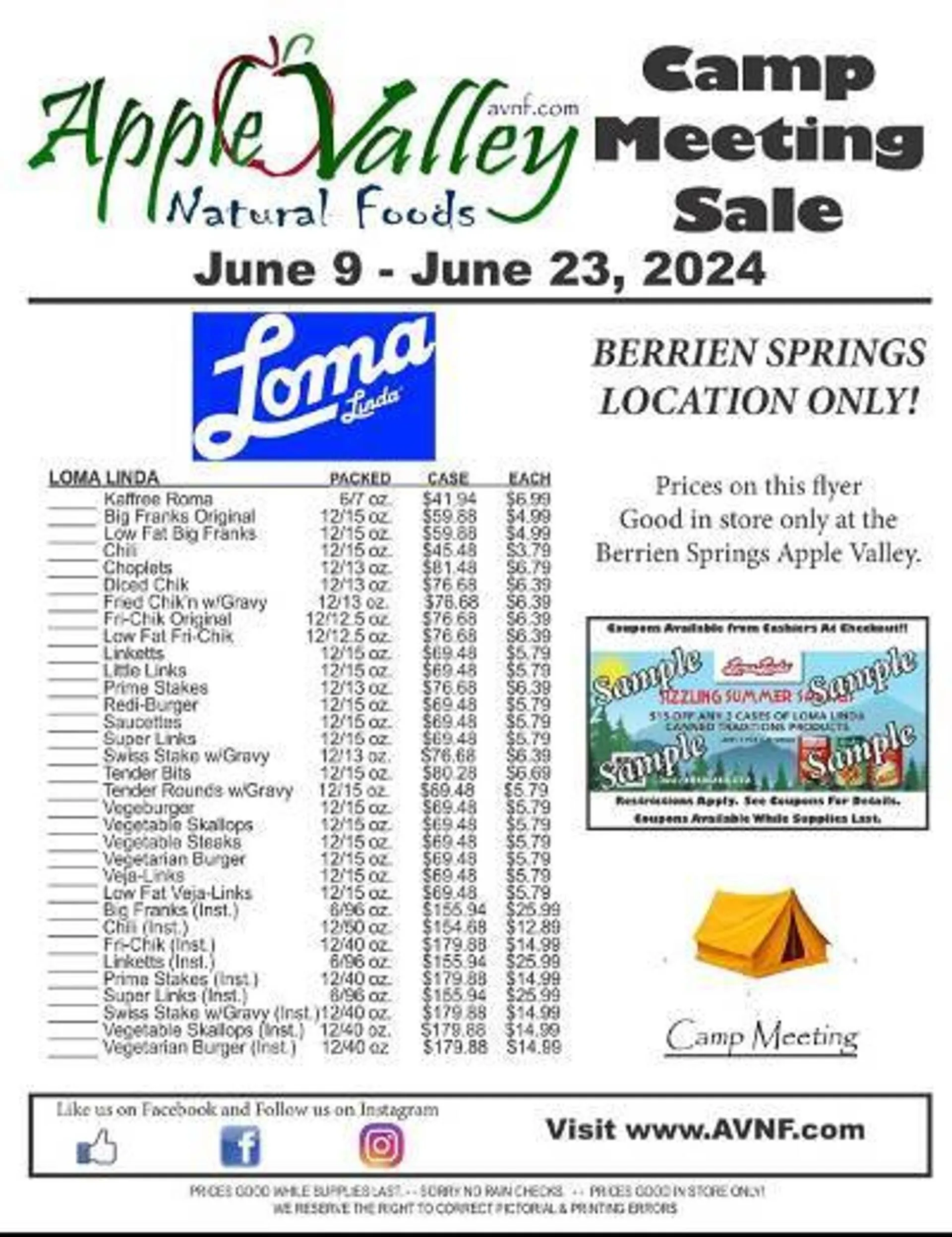 Apple Valley Natural Foods Weekly Ad - 1