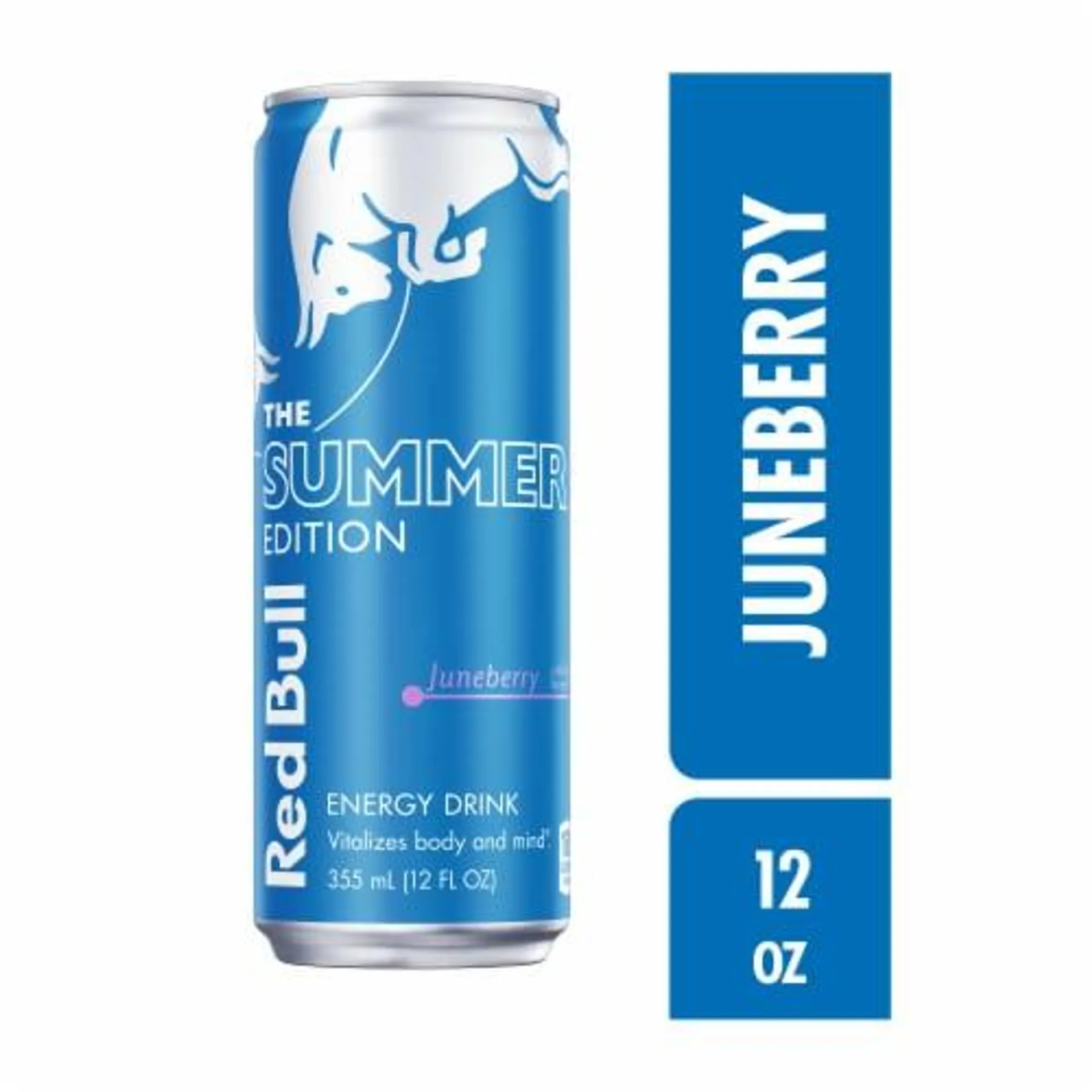 Red Bull Sea Blue Edition Juneberry Energy Drink Can