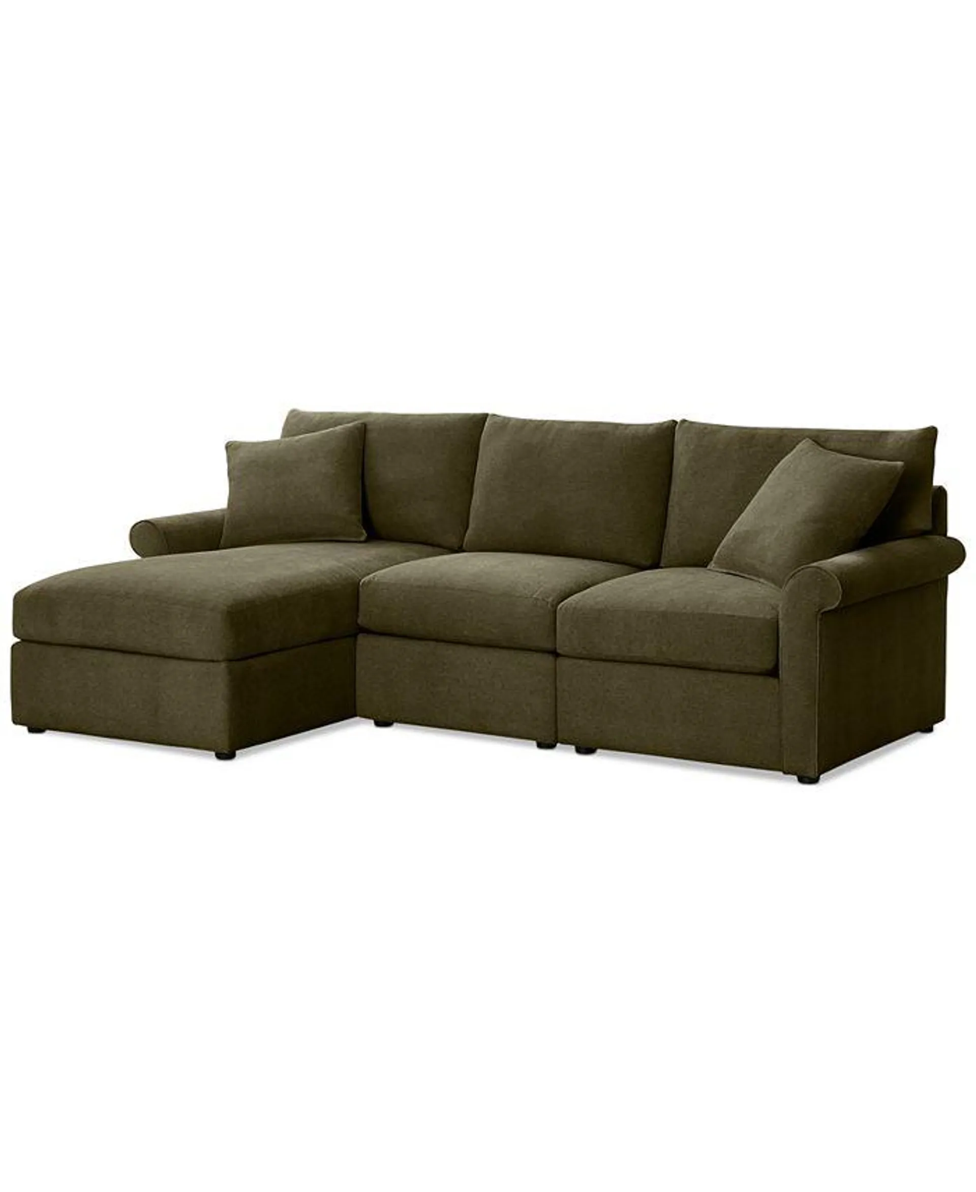 Wrenley 99" 3-Pc. Fabric Modular Chaise Sectional Sofa, Created for Macy's