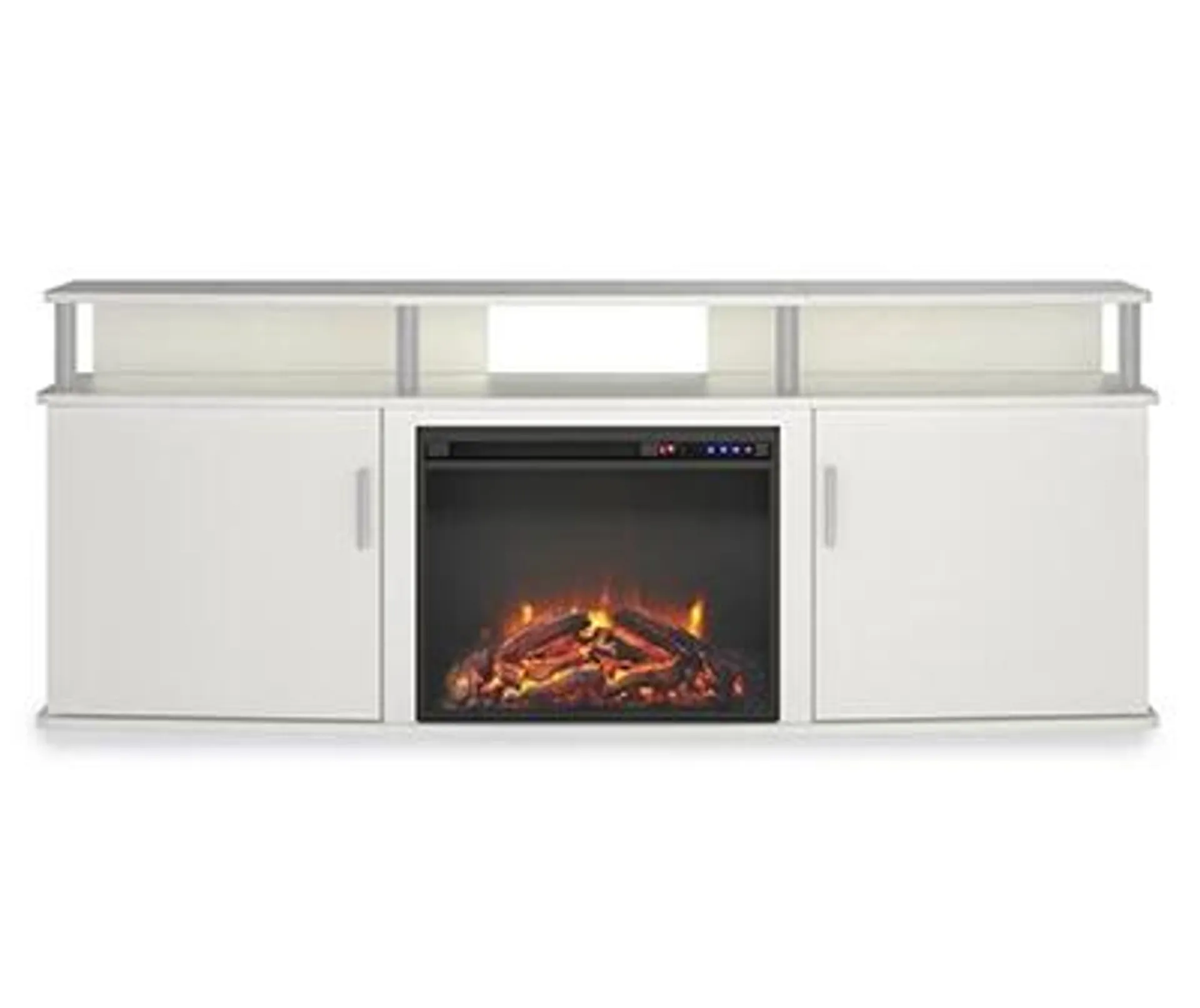 63" Bridgeport White Electric Fireplace Console