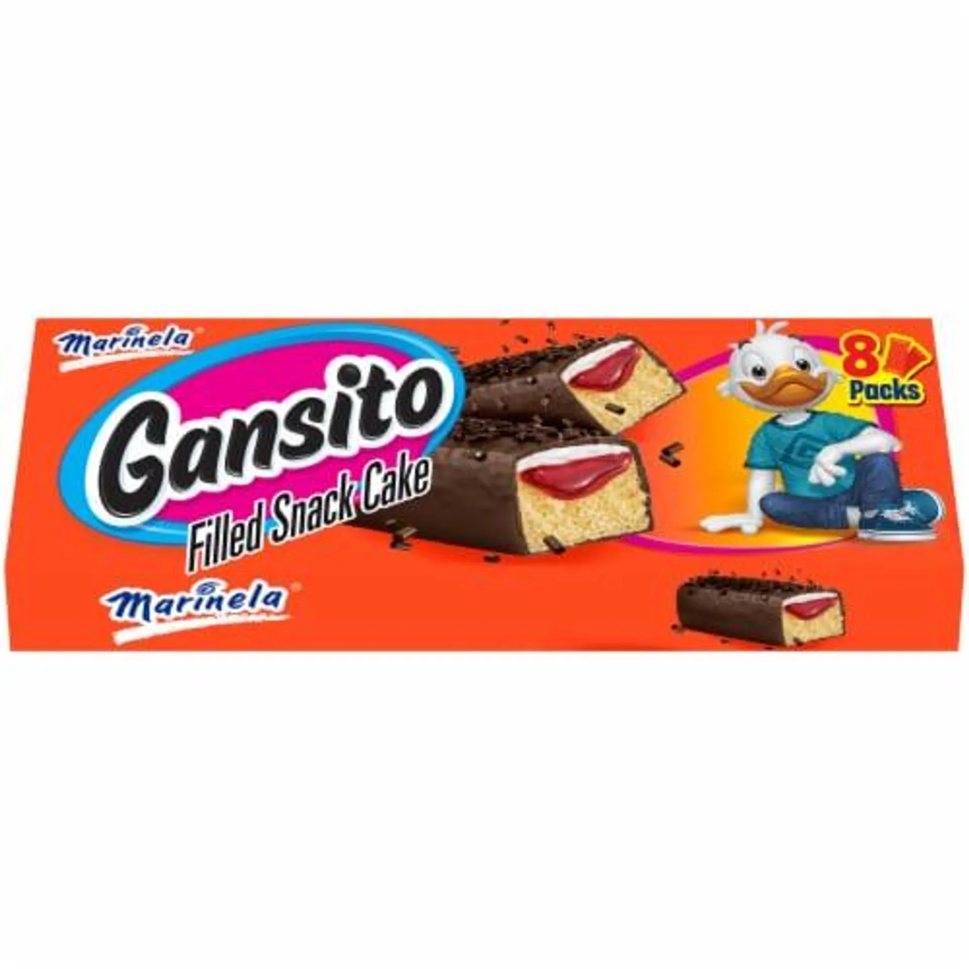 Marinela Gansito Strawberry and Crème Filled Snack Cakes