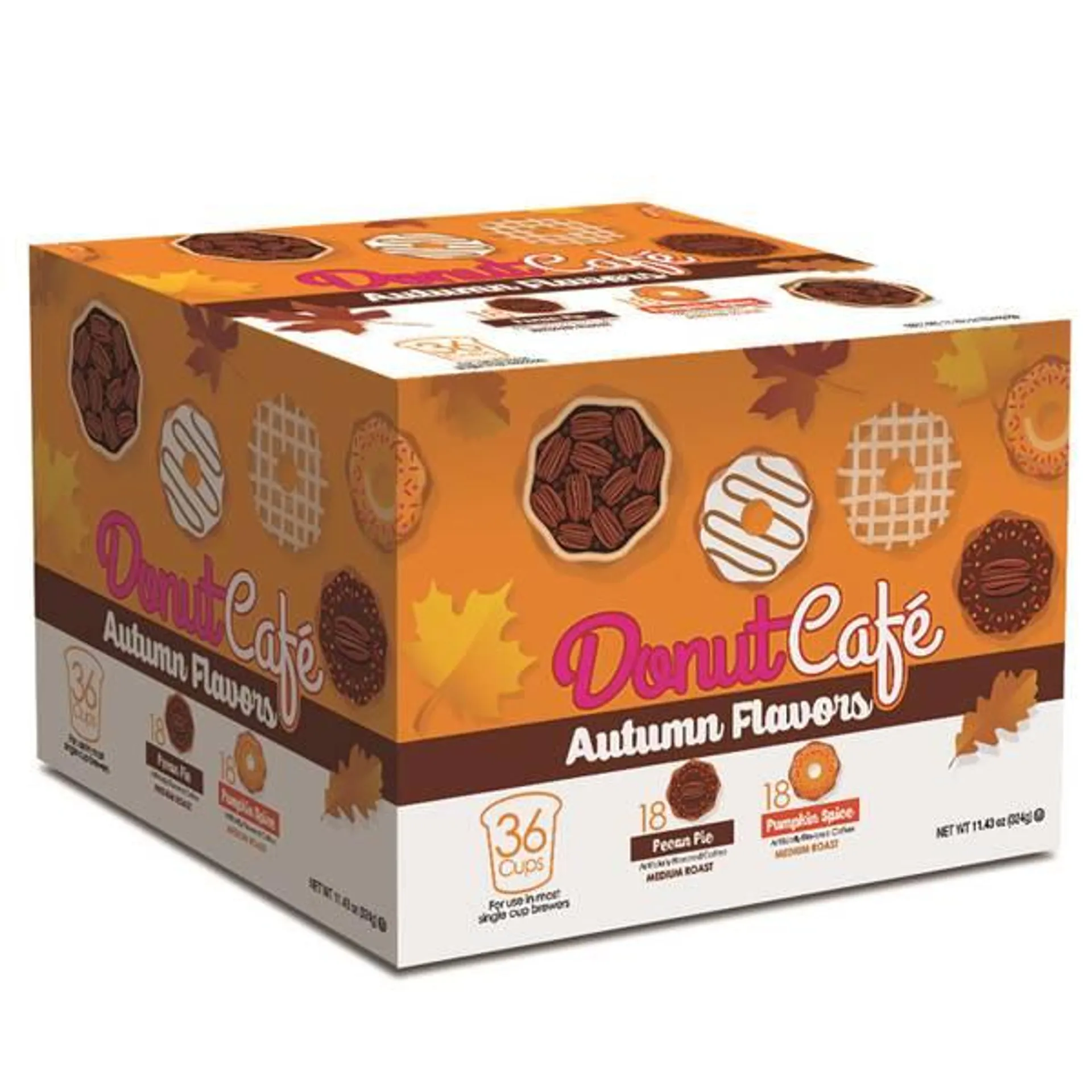 36-Count Donut Cafe Autumn Flavors Coffee Cups