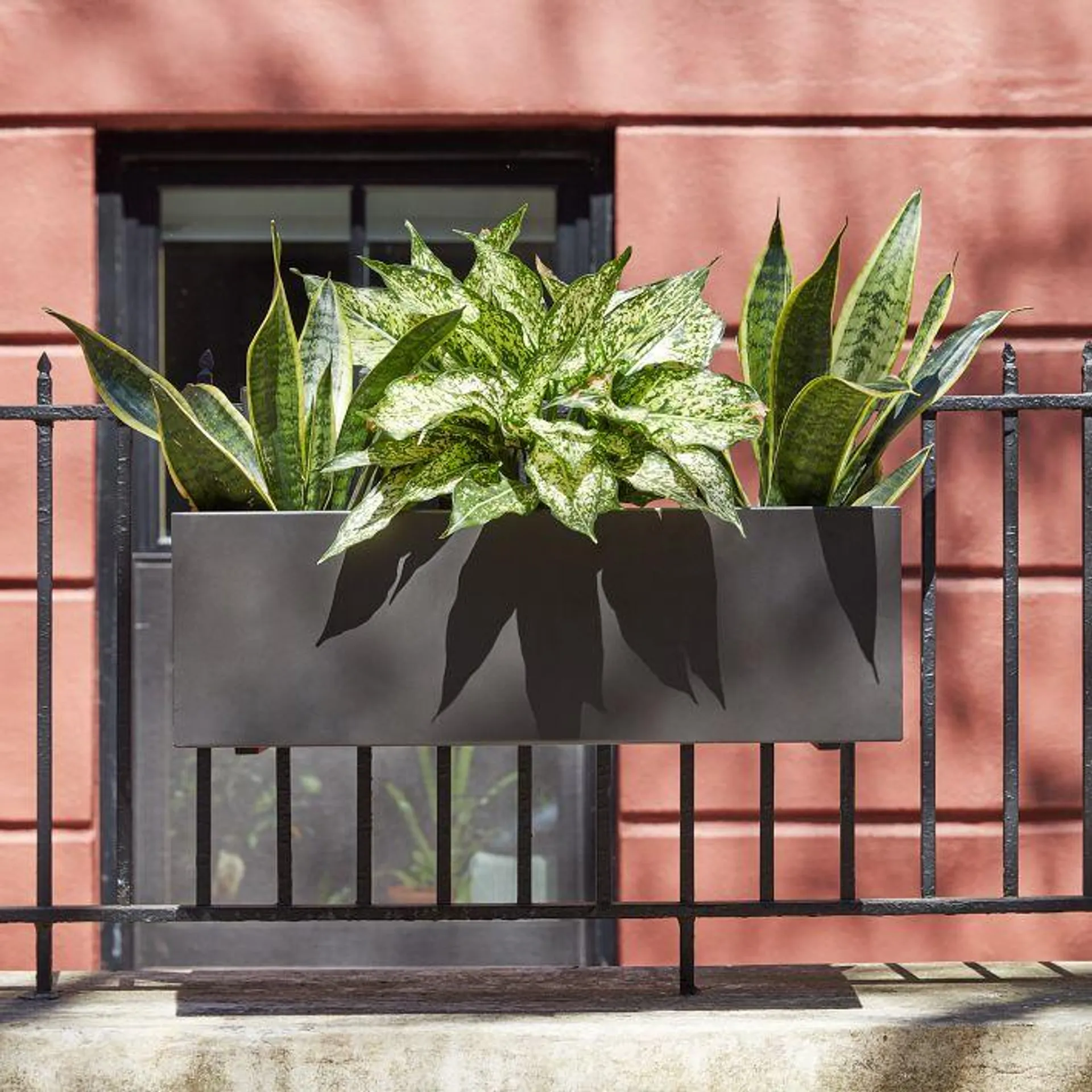 Streamline Metal Railing Planter