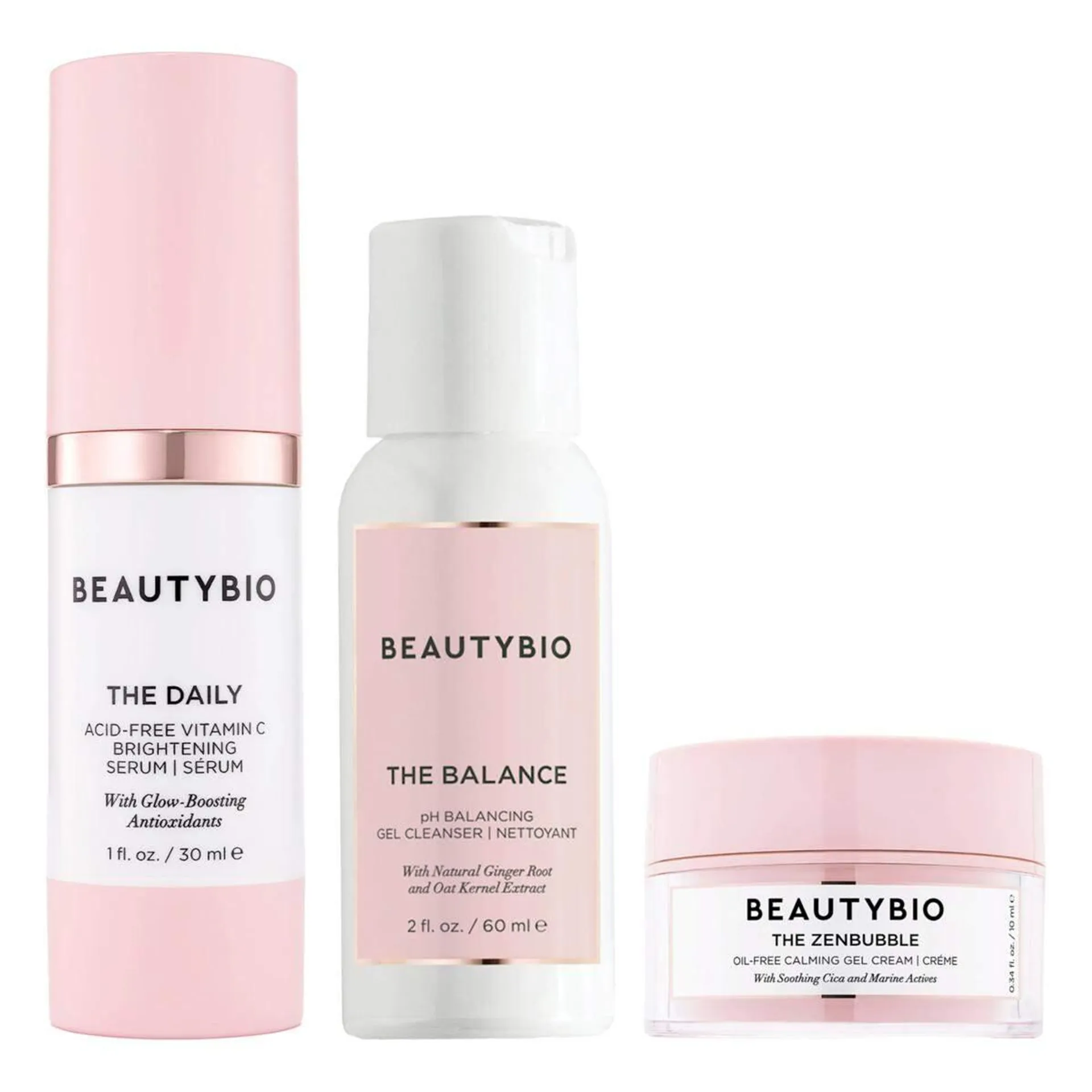 BeautyBio The Daily Serum with The Balance Cleanser and ZenBubble
