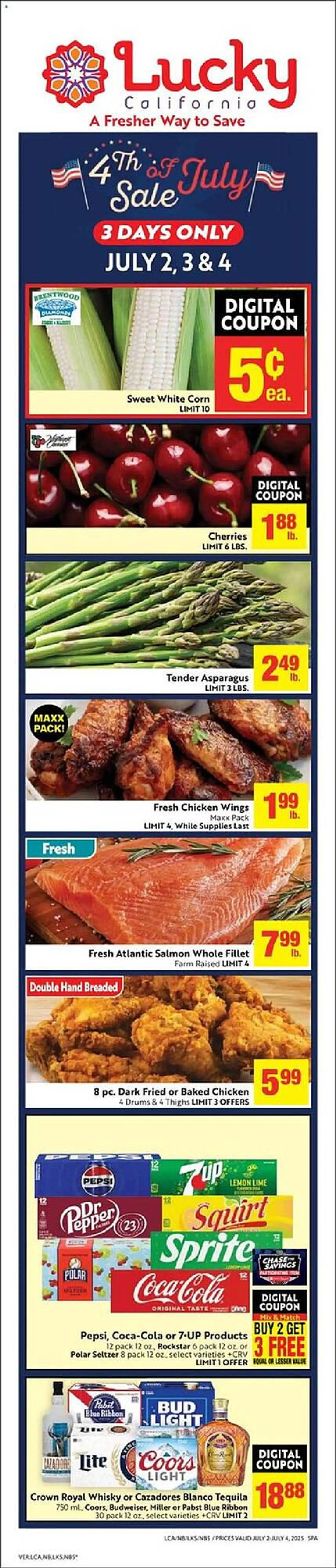 Weekly ad Lucky Supermarkets Weekly Ad from July 2 to July 9 2025 - Page 1