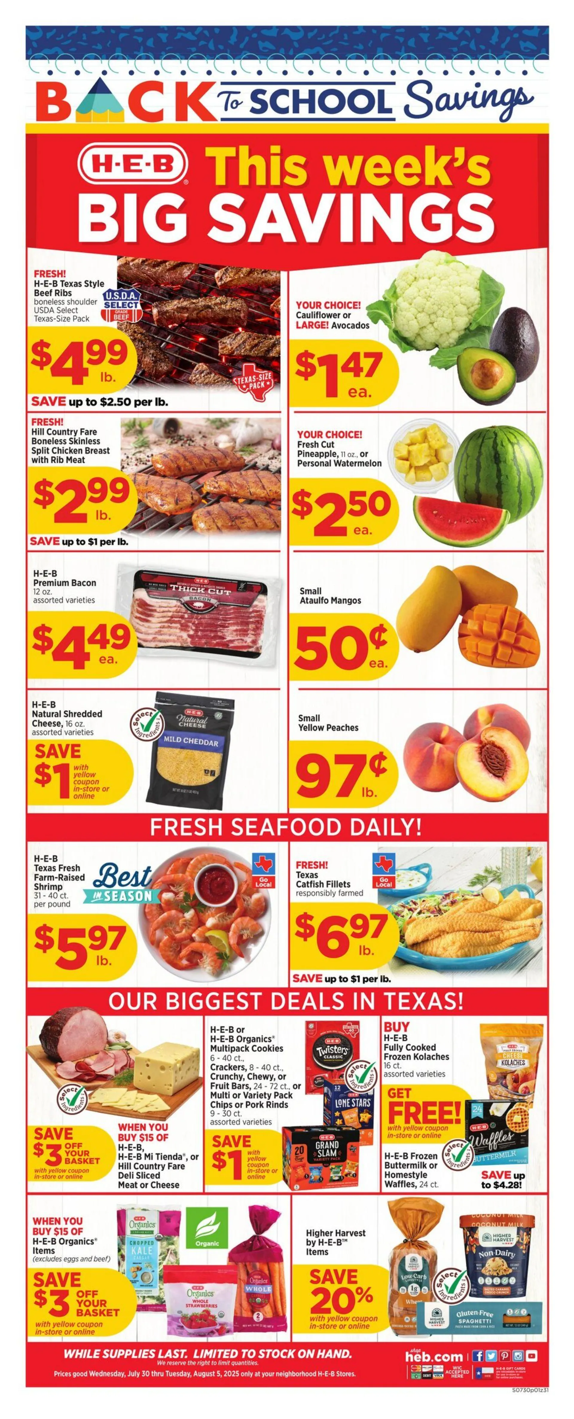 Weekly ad H-E-B from July 30 to August 5 2025 - Page 1