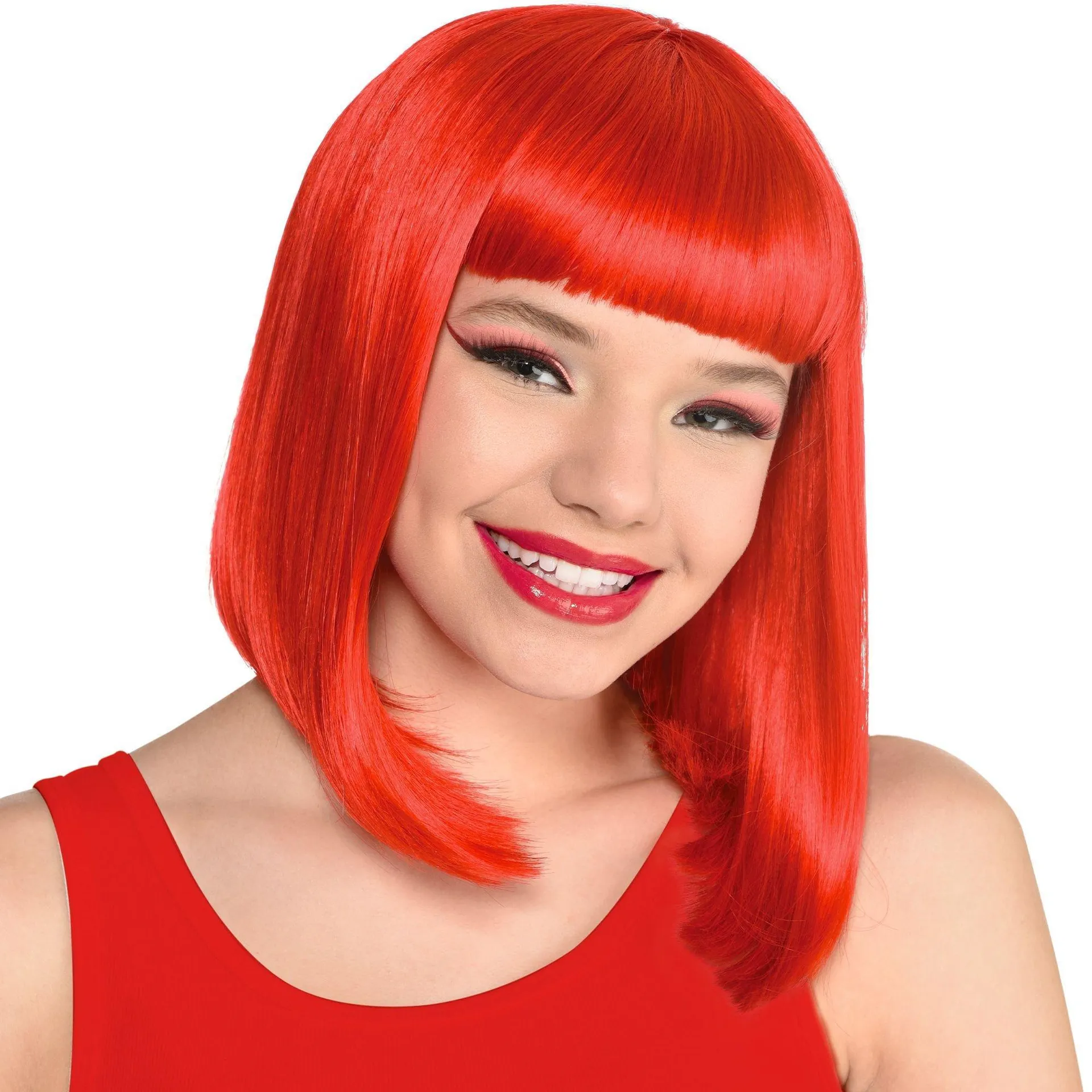 Red Long Bob Wig