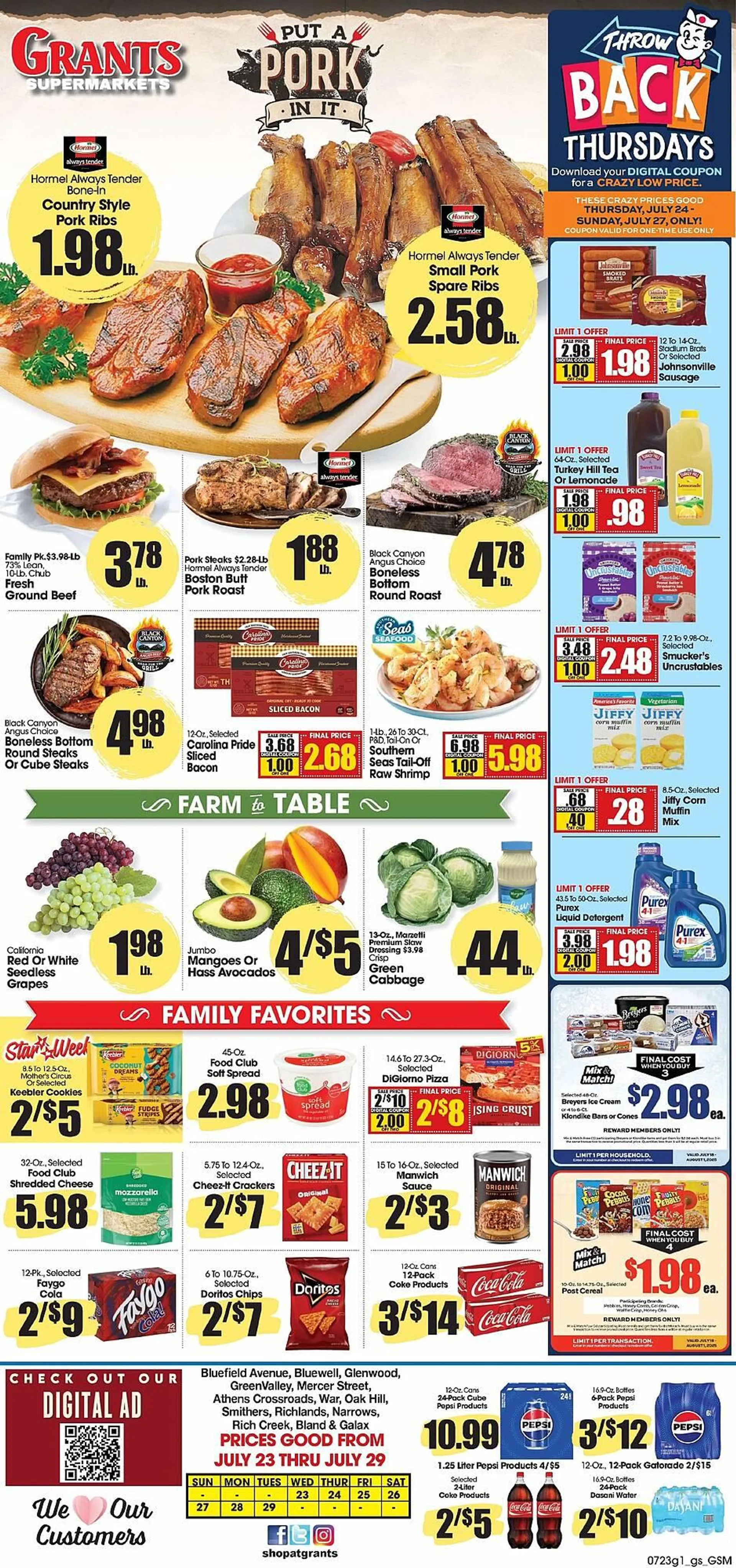 Weekly ad Grants Supermarket Weekly Ad from July 23 to July 29 2025 - Page 1