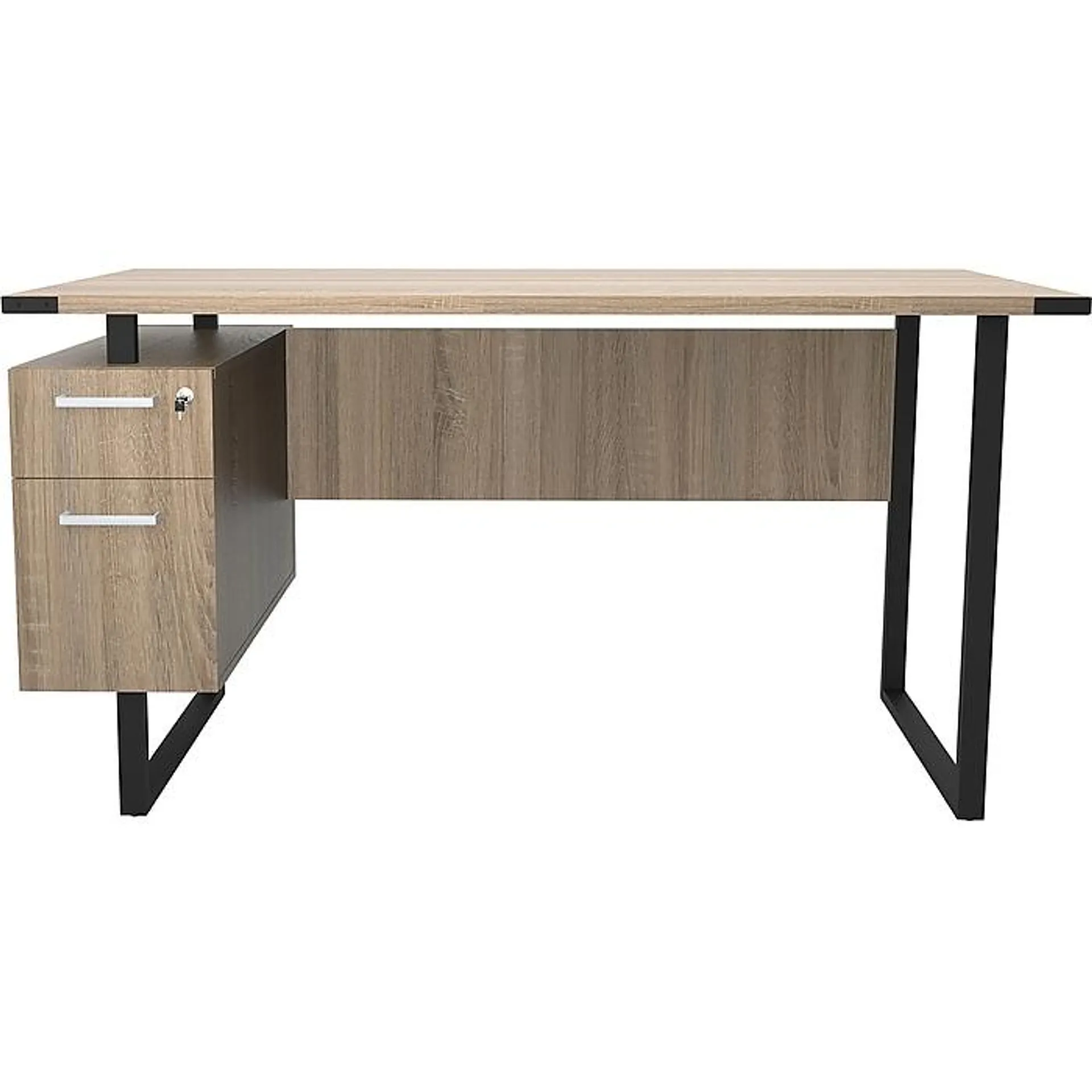 Safco Mirella SOHO 62"W Desk with Built-In Pedestal,