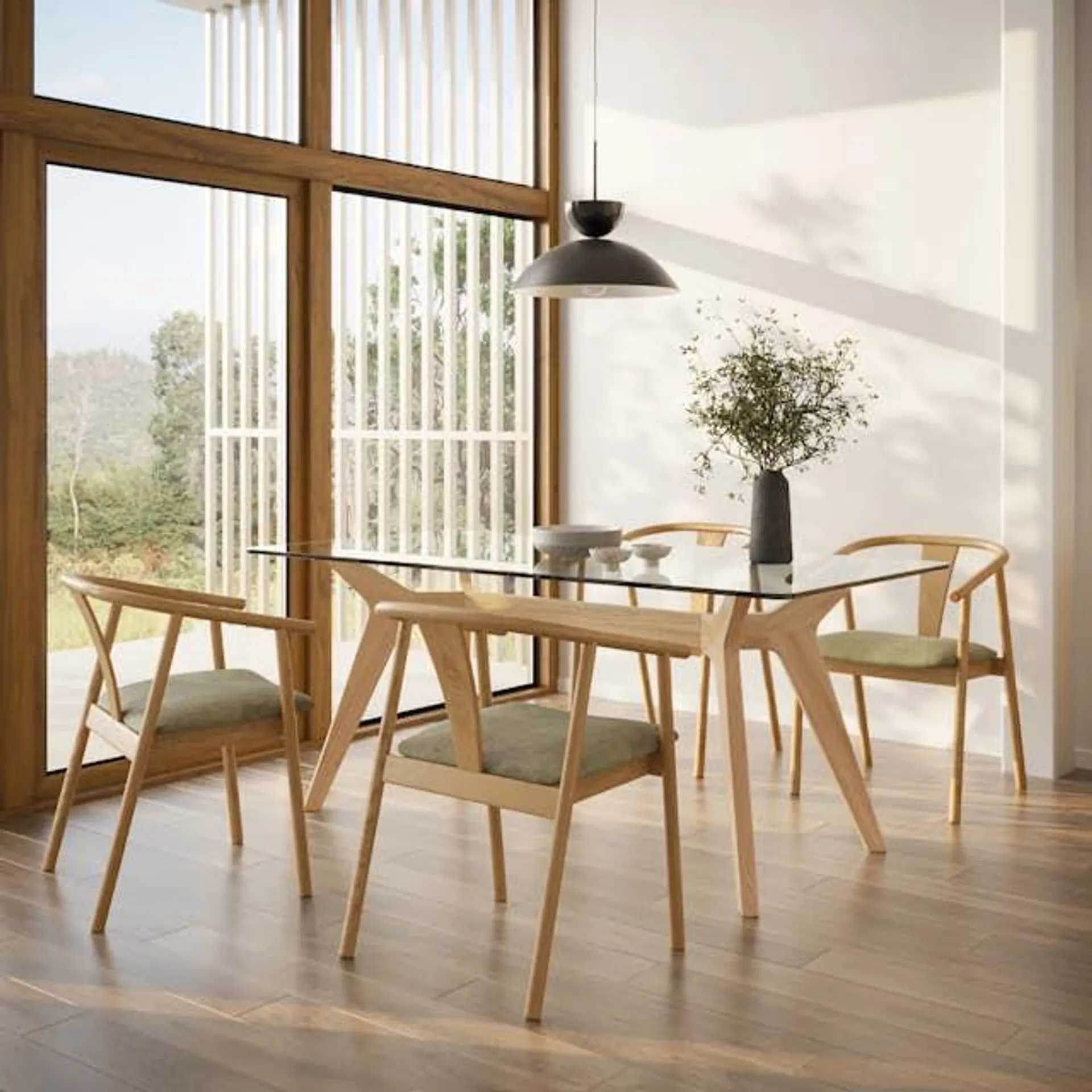 Fonra Dining Chair - Smoked Oak and Twilight Gray