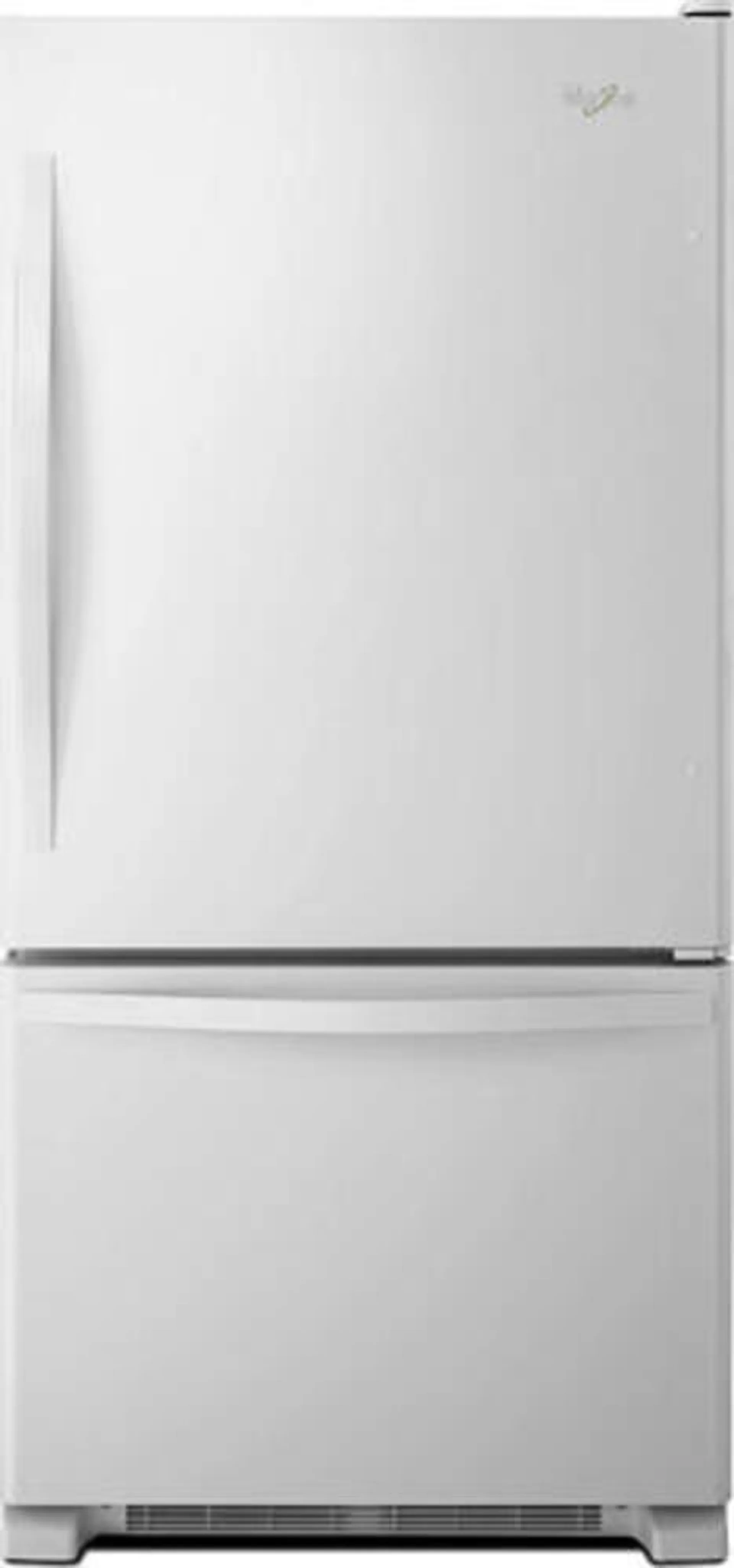 Whirlpool® 22.1 cu. ft. White Bottom-Freezer Refrigerator