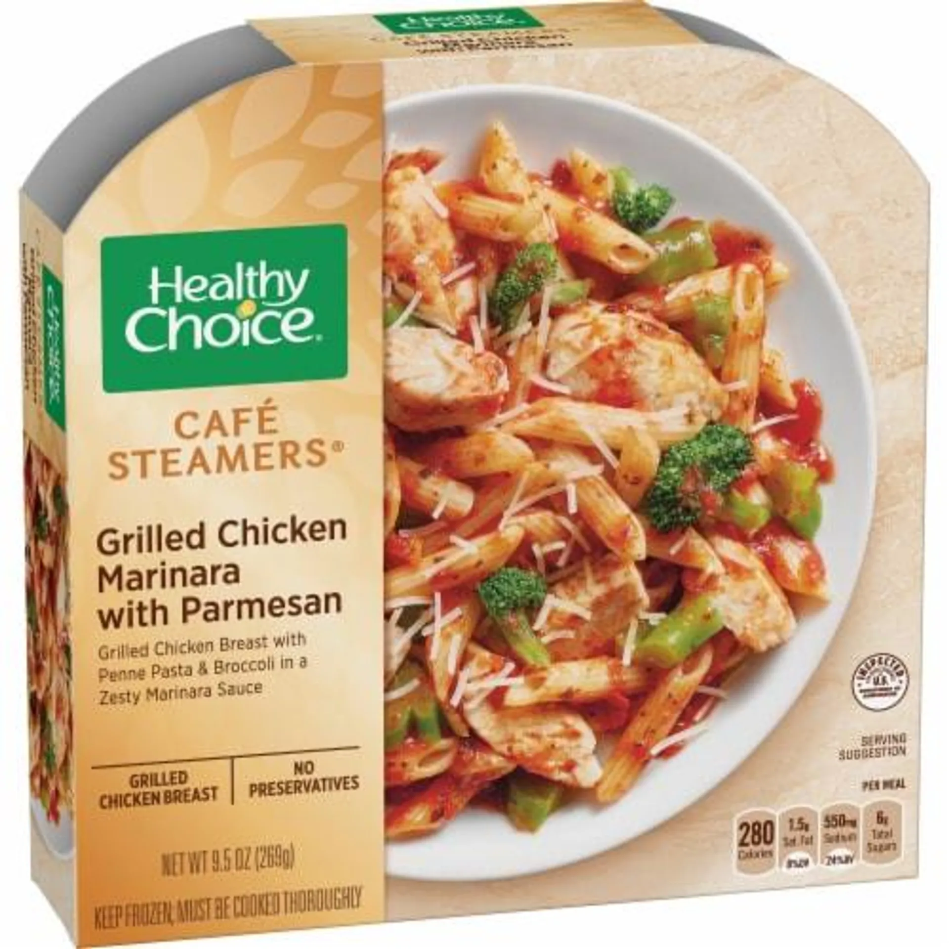 Healthy Choice Cafe Steamers Grilled Chicken Marinara With Parmesan Frozen Meal