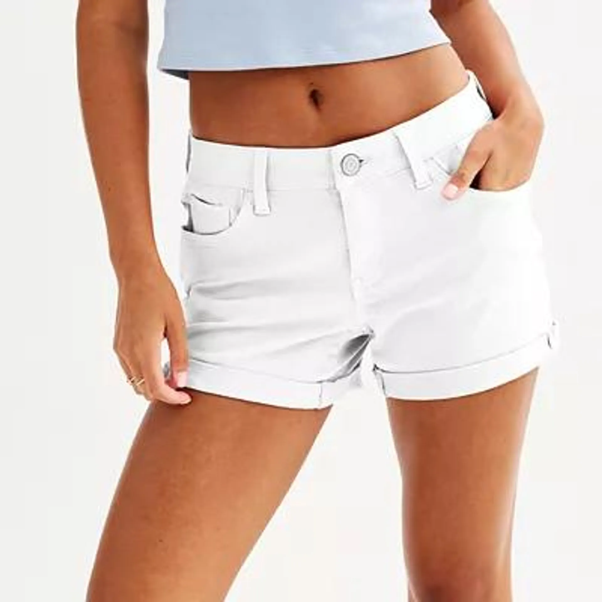 Juniors' SO® Low-Rise Midi Shorts