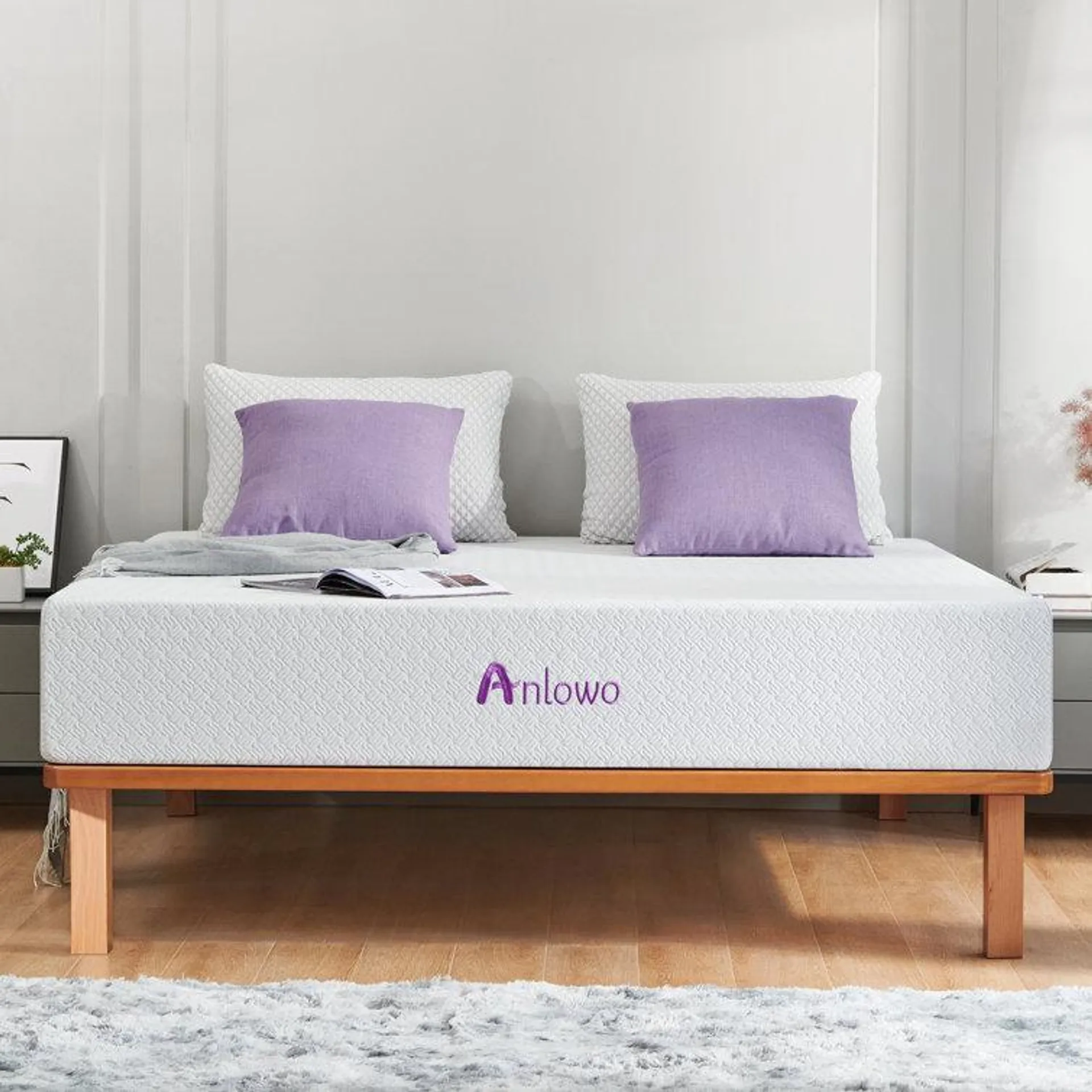 Anlowo 8-inch Cooling Gel Memory Foam Mattress