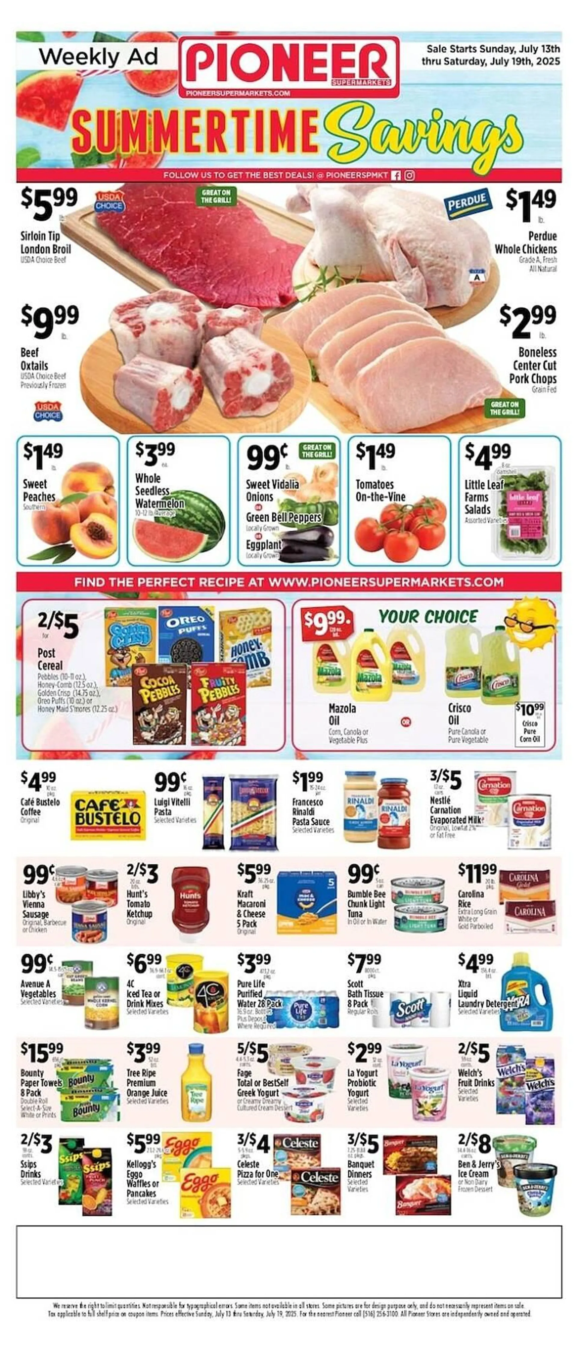 Weekly ad Pioneer Supermarkets Weekly Ad from July 13 to July 19 2025 - Page 1