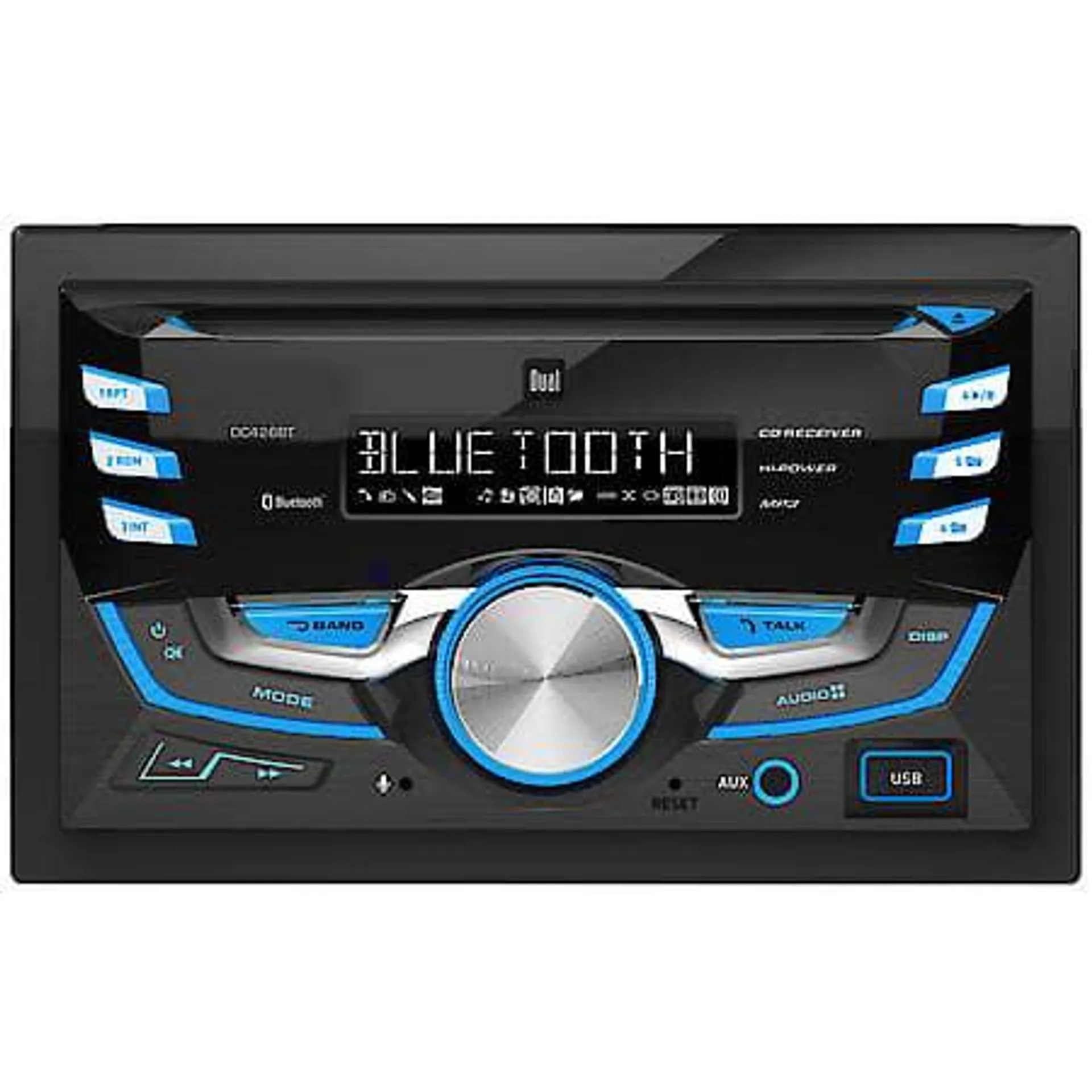 Double Din Car Stereo: CD Player, Bluetooth, Hands Free Calling, High-Power Sound