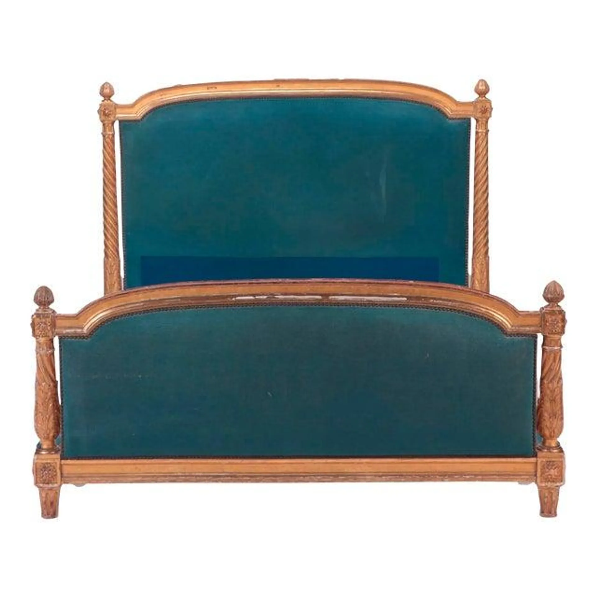 1880s French Louis XVI Style Giltwood Bed