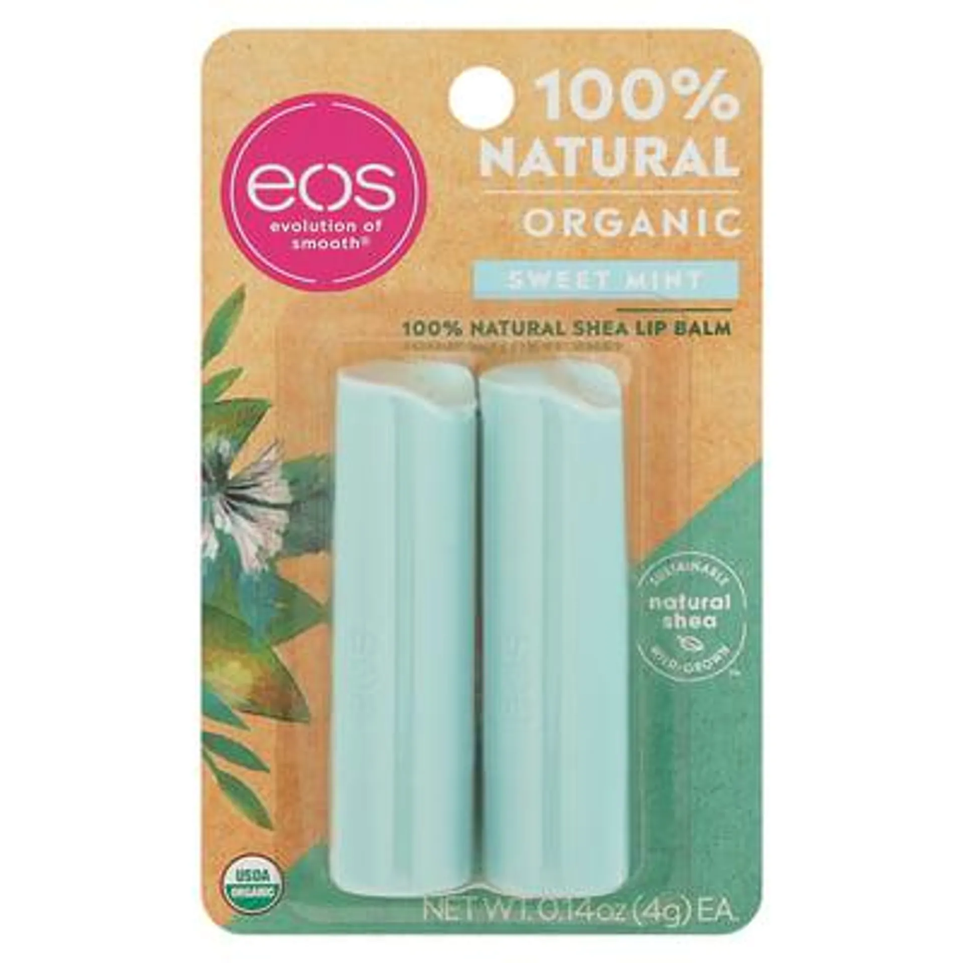 EOS, Lip Balm, Organic, Sweet Mint, 100% Natural