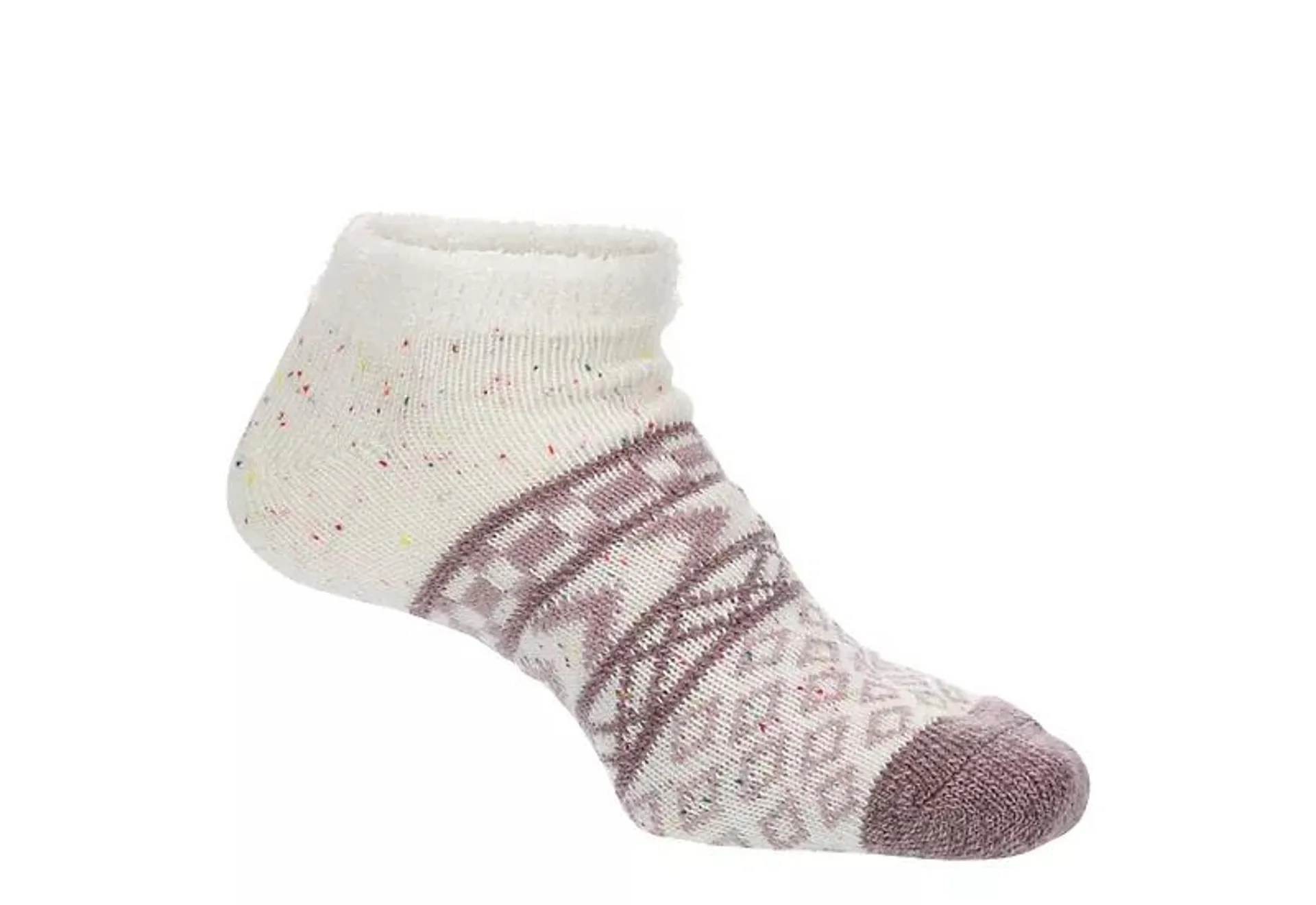 Fireside Womens Low Cut Diamonds Forever Slipper Sock 1 Pair - Off White