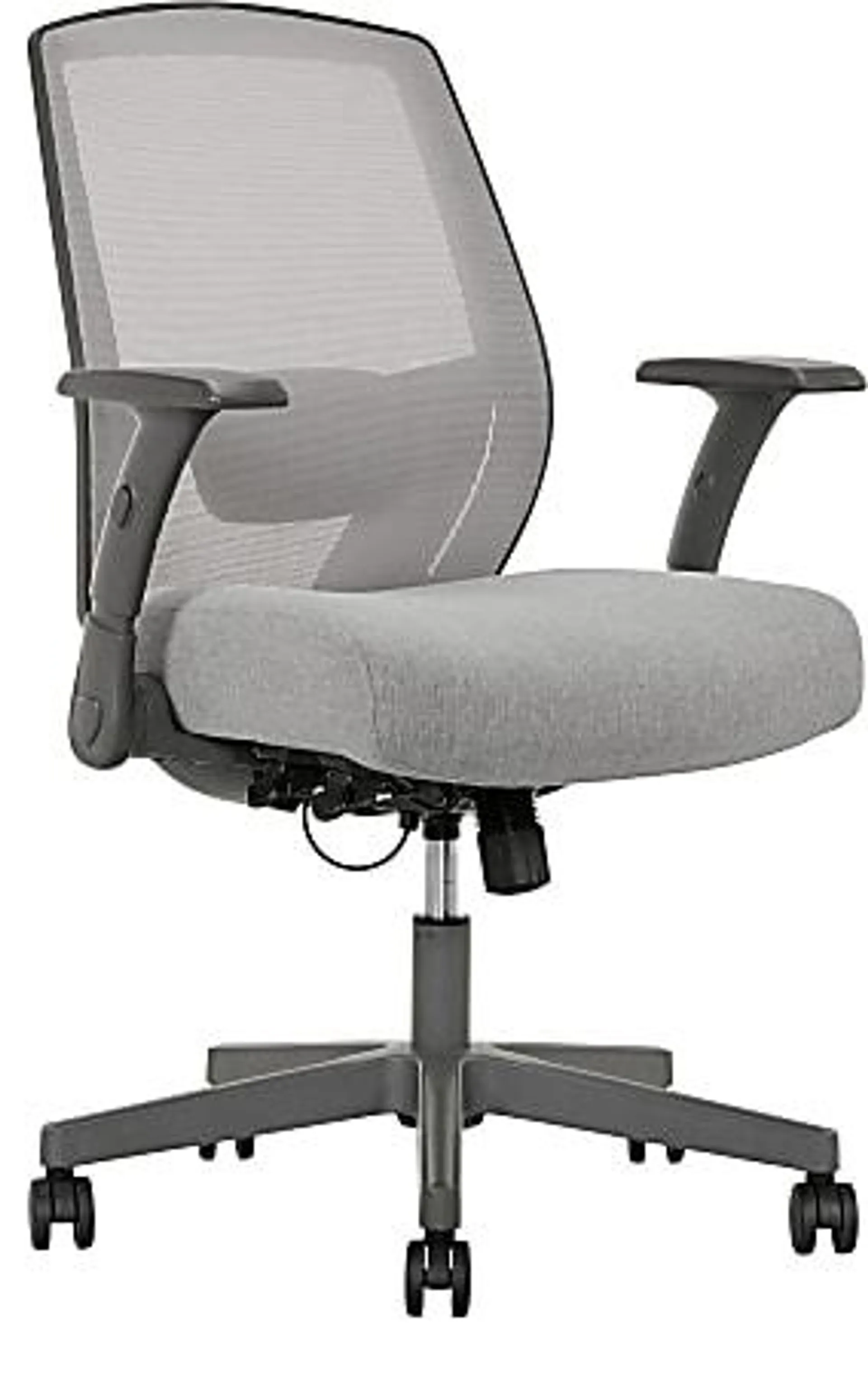 Serta® SitTrue™ Rayne Ergonomic Mesh/Fabric Mid-Back Task Office Chair, Gray