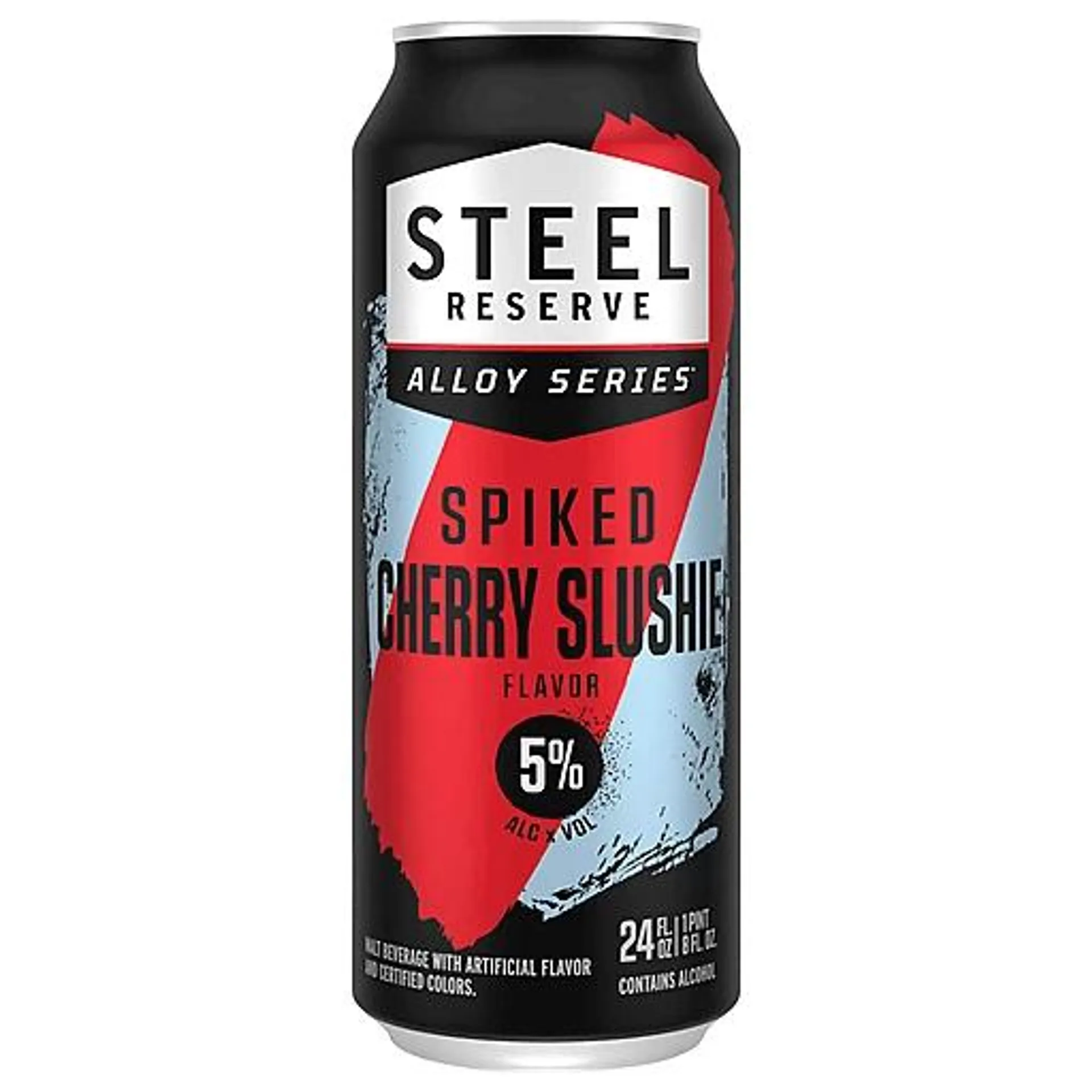 Steel Reserve Malt Beverage, Spiked, Cherry Slushie Flavor 24 fl oz