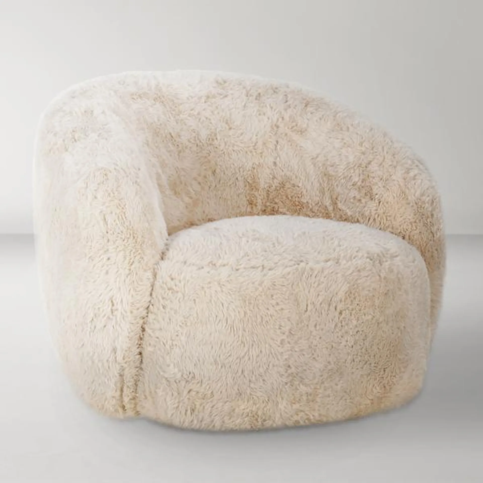 Adley Plush Swivel Accent Chair - Sand