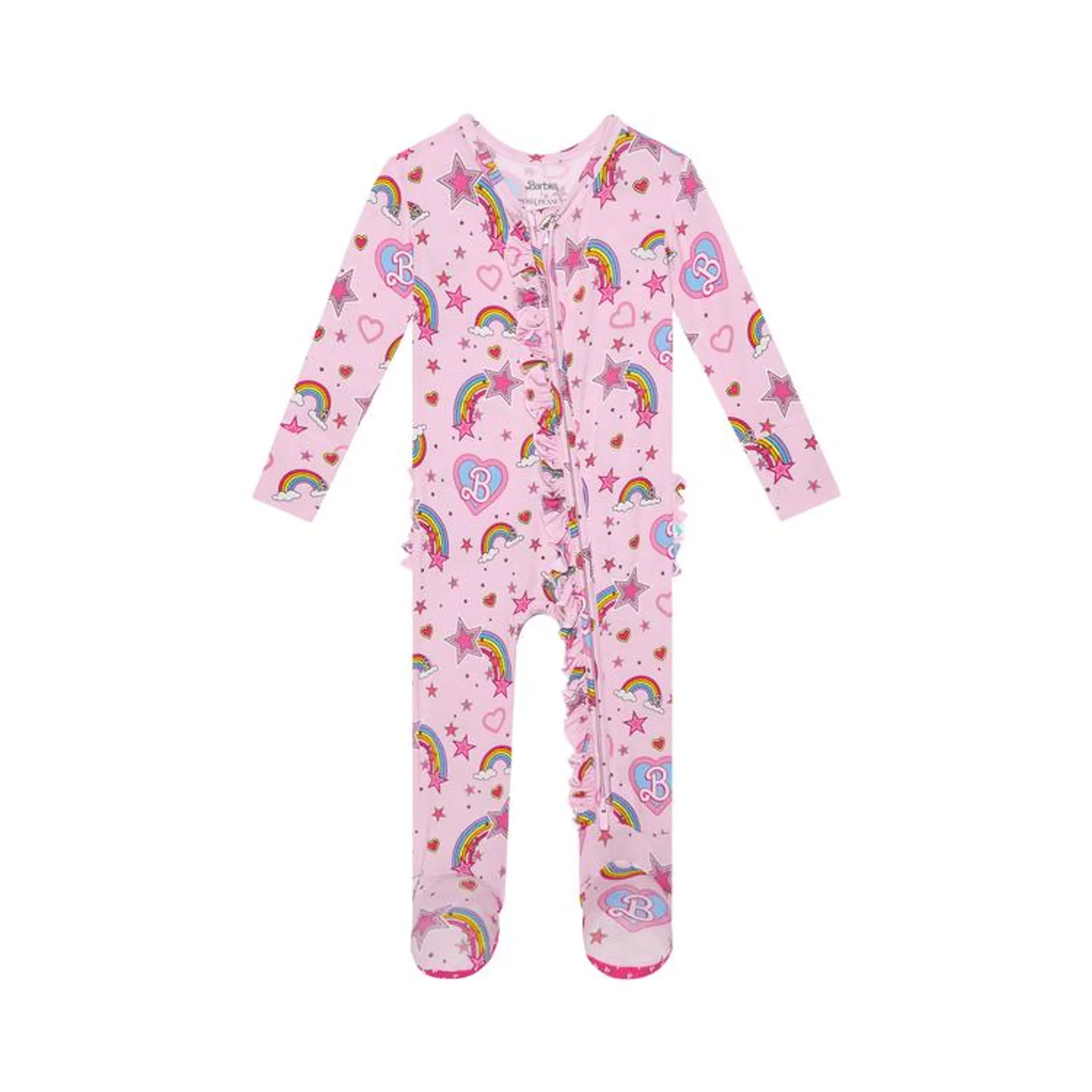 Barbie Star Power - Footie Ruffled Zippered One Piece